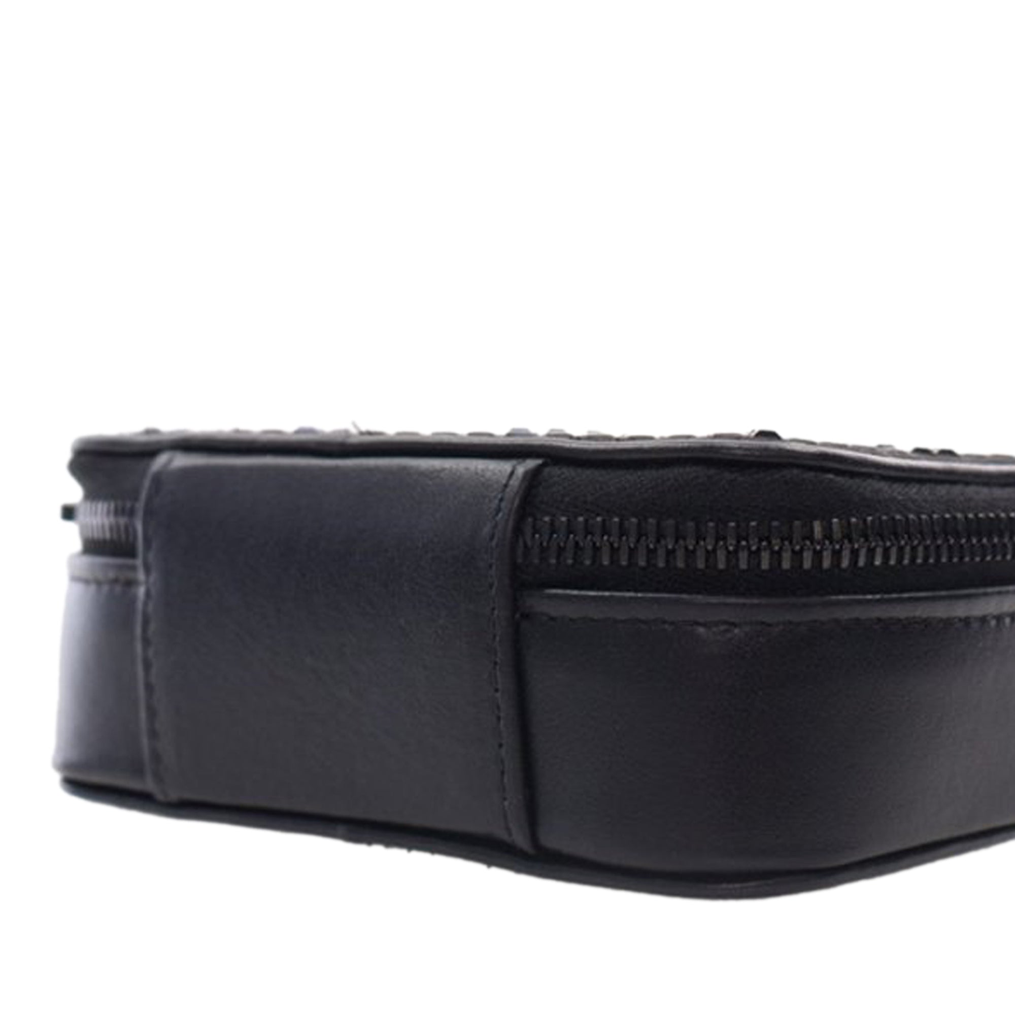 Chanel CC Lambskin Satin Strass Studded So Black Clutch with Chain - image 11