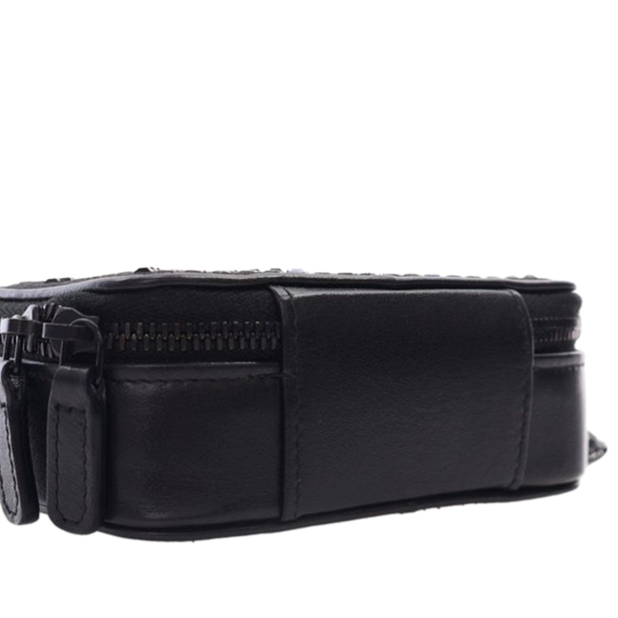 Chanel CC Lambskin Satin Strass Studded So Black Clutch with Chain - image 12
