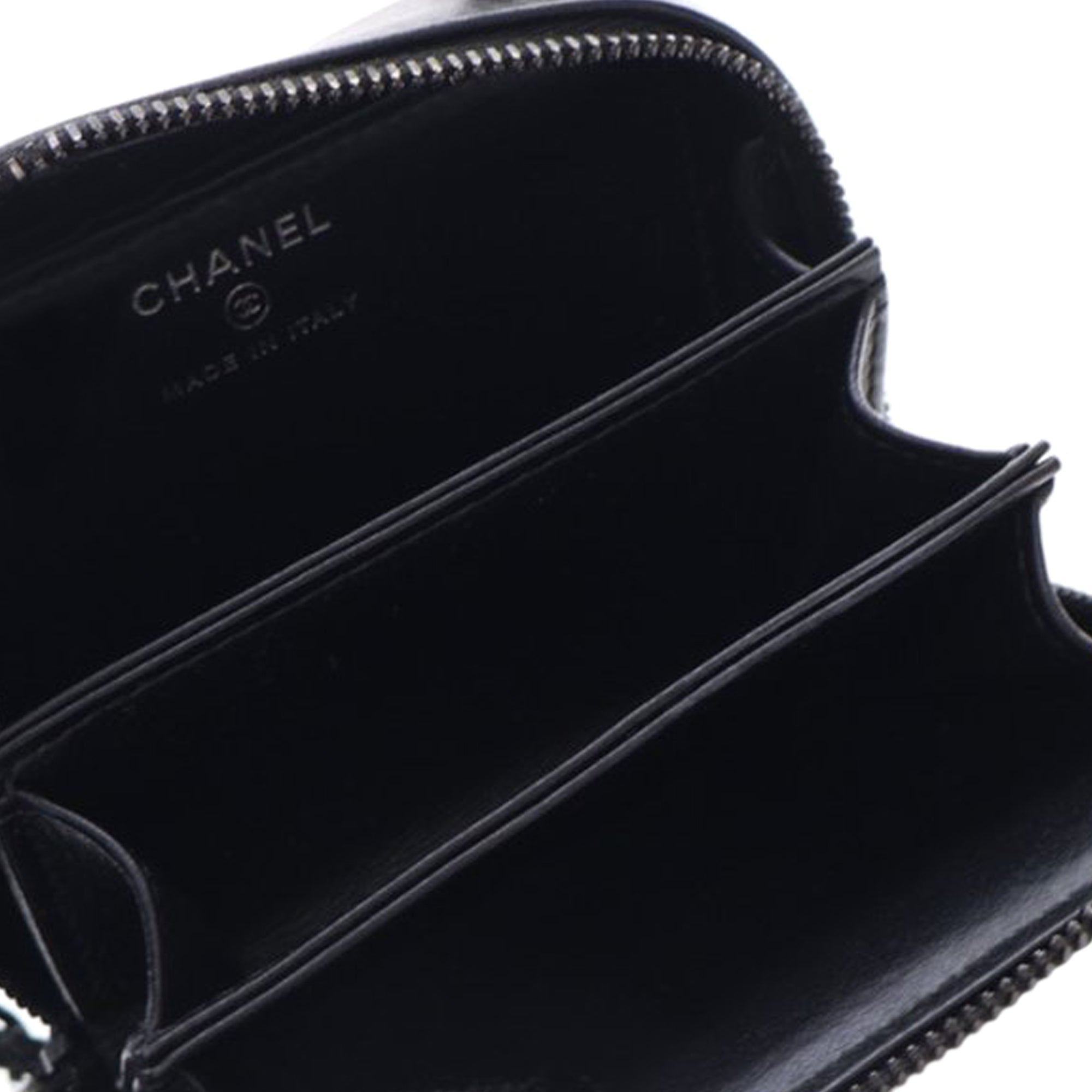 Chanel CC Lambskin Satin Strass Studded So Black Clutch with Chain - image 4