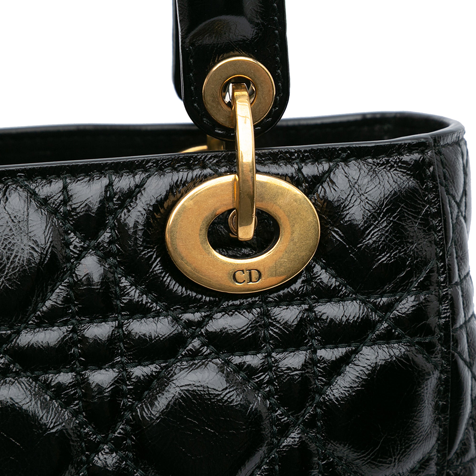 Dior Small Crinkled Patent Cannage My ABCDior Lady Dior - image 8