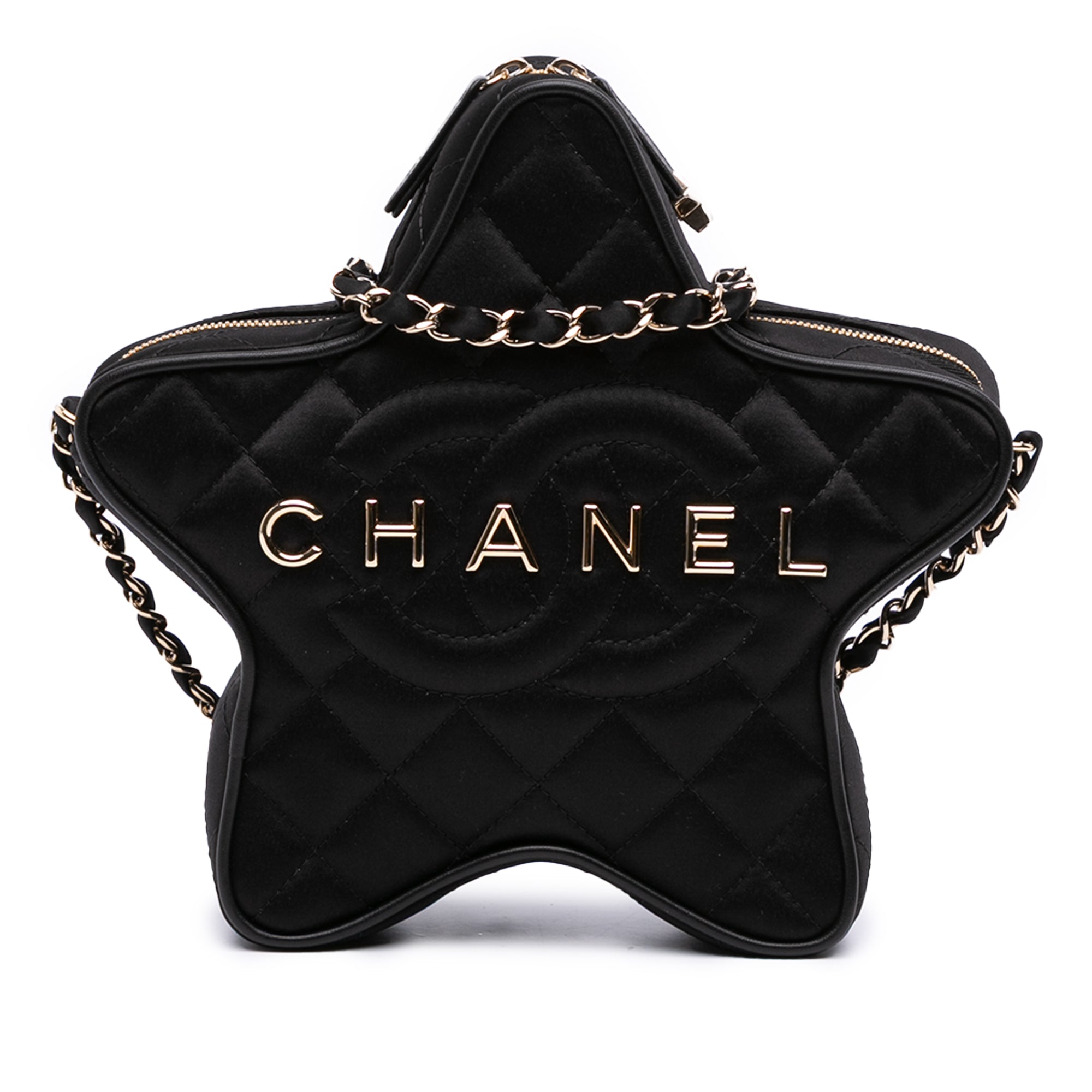 Chanel Quilted Satin Walk Of Fame Star Crossbody - image 1