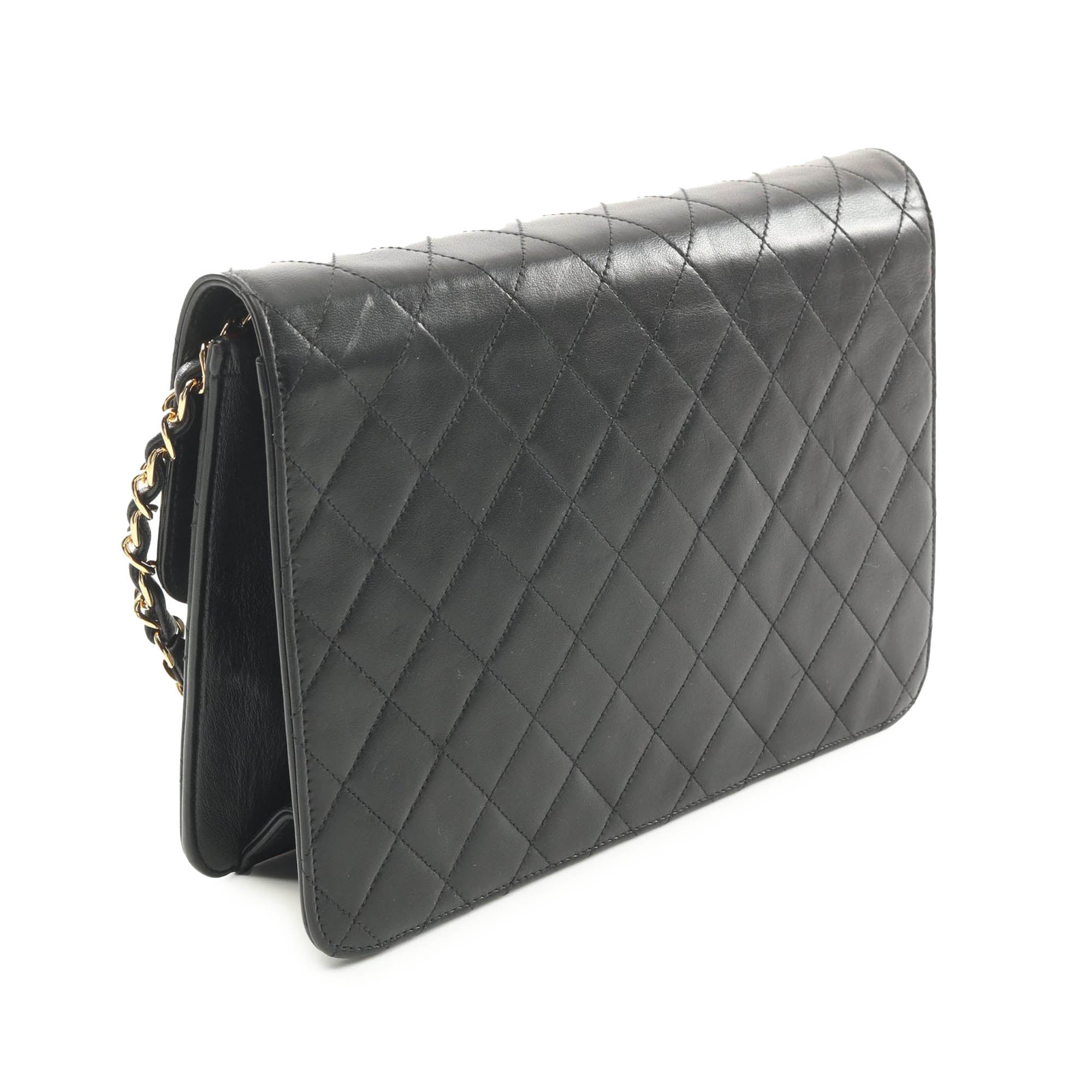 Chanel CC Quilted Lambskin Single Flap - image 2