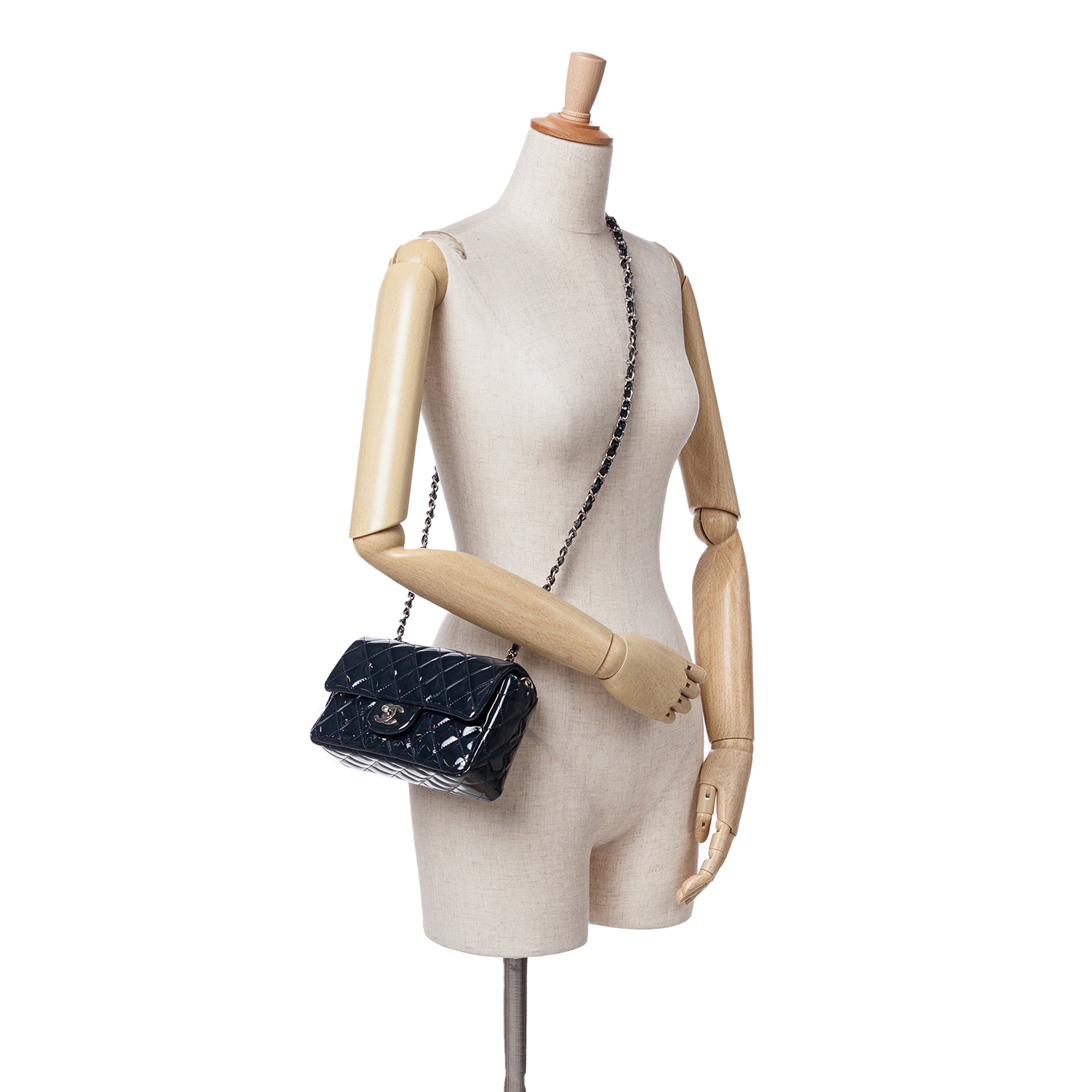Chanel Mini Rectangular Classic Patent Single Flap - image 9