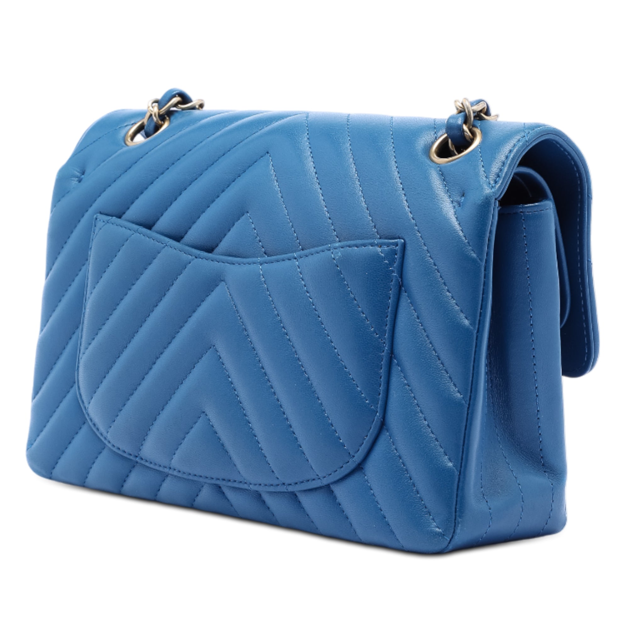 Chanel Small Classic Chevron Lambskin Double Flap - image 2