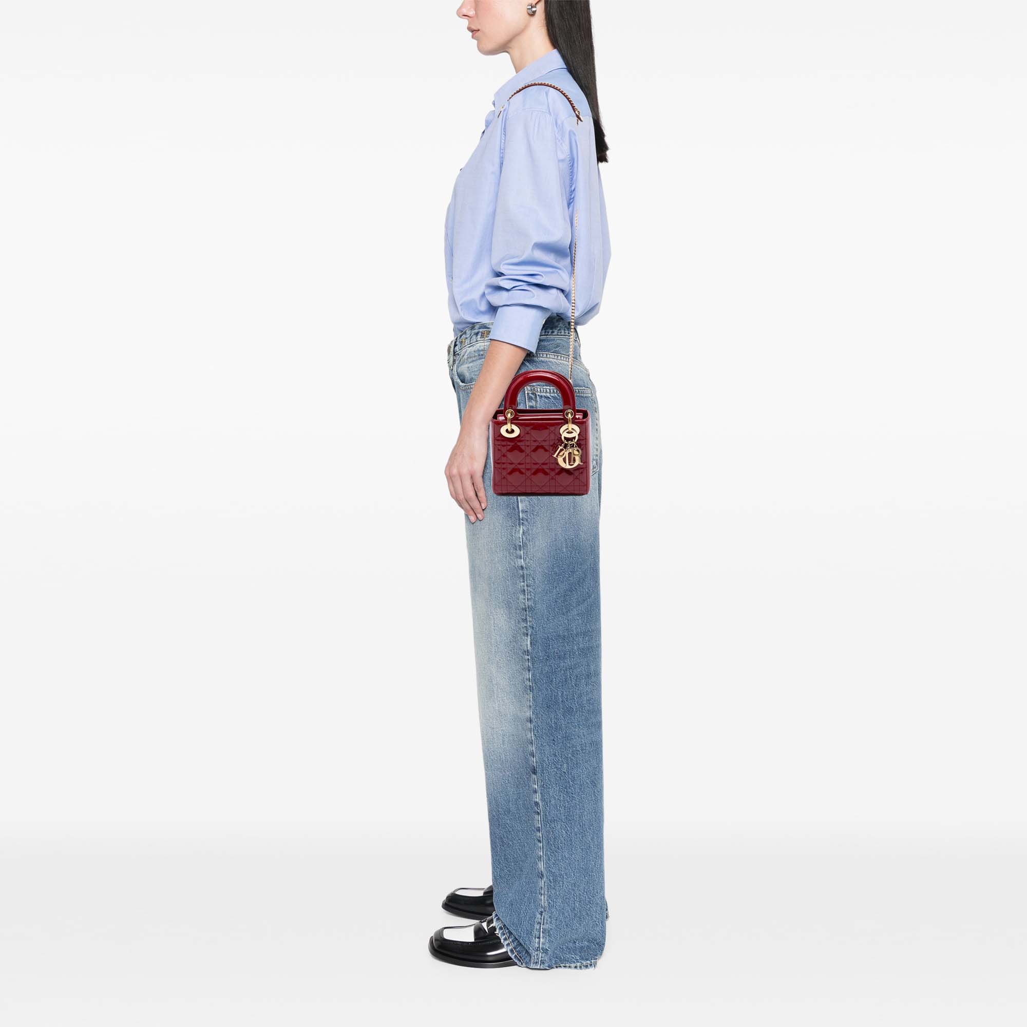 Dior Mini Patent Cannage Lady Dior - image 6