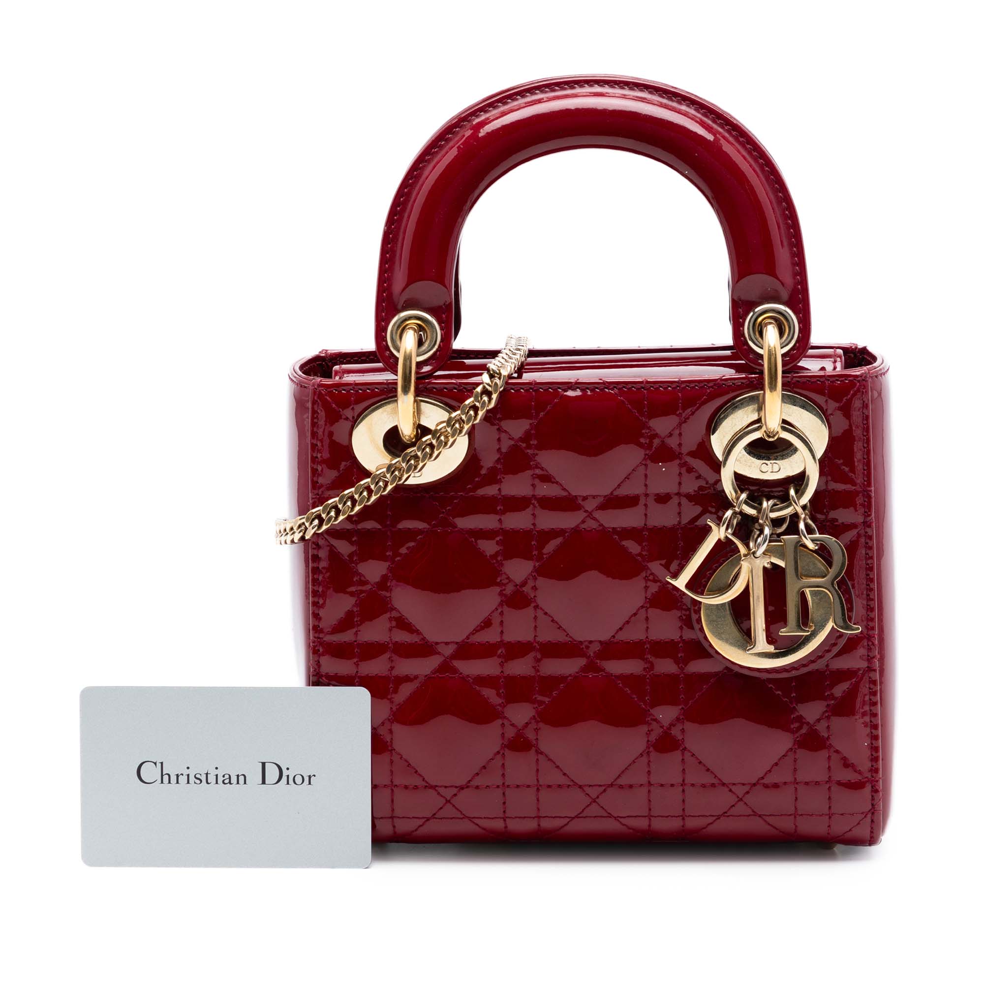 Dior Mini Patent Cannage Lady Dior - image 7