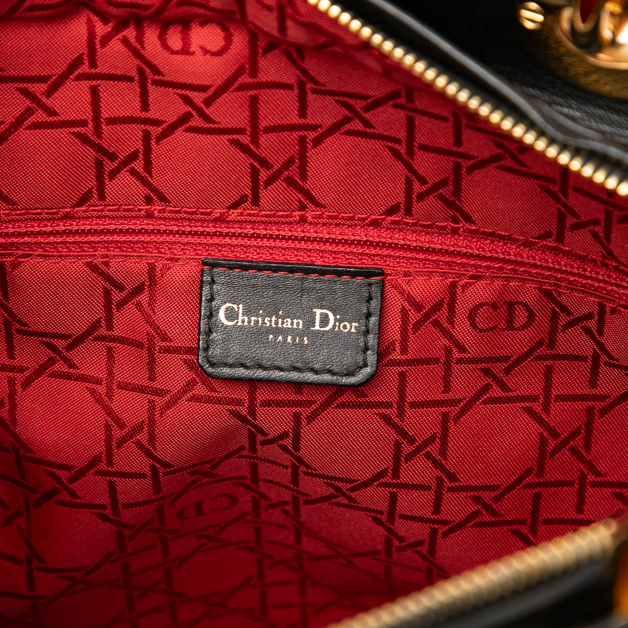 Dior Large Lambskin Cannage Lady Dior - image 5