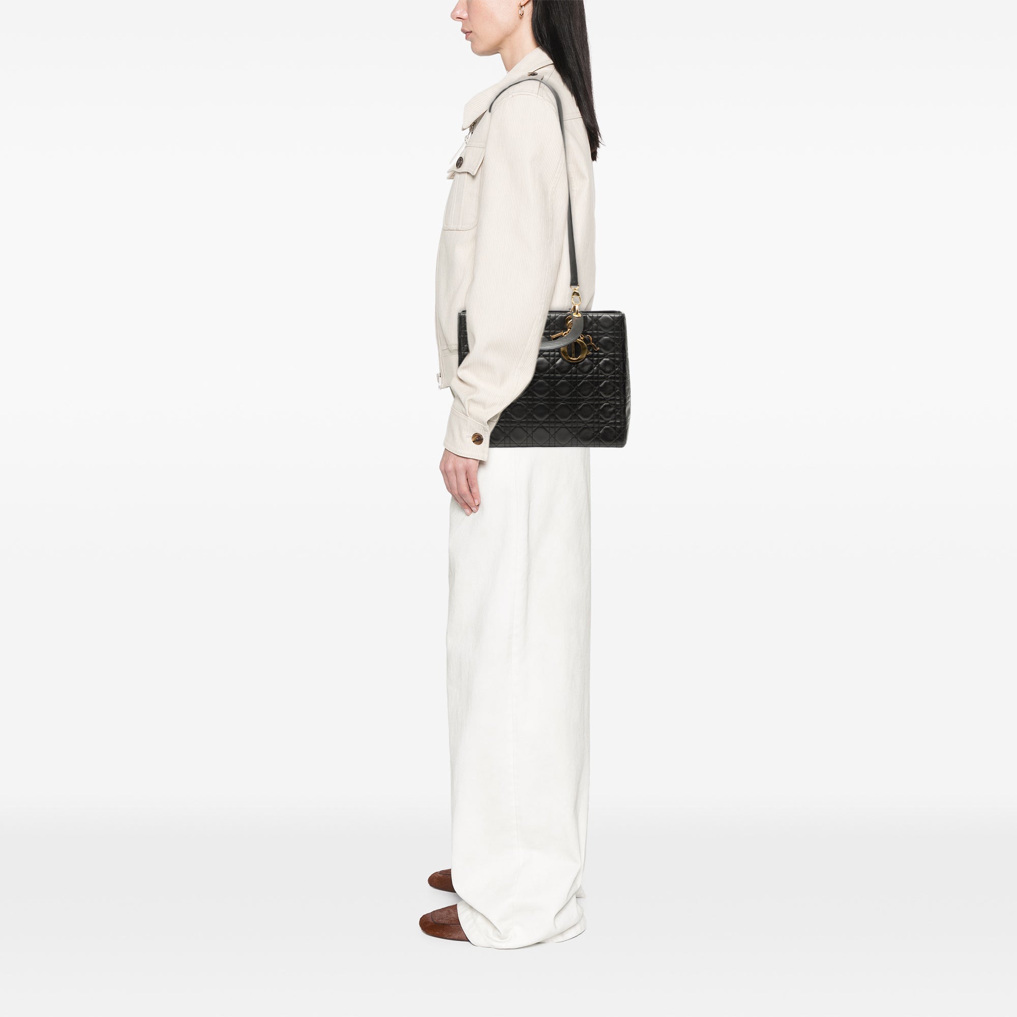 Dior Large Lambskin Cannage Lady Dior - image 7