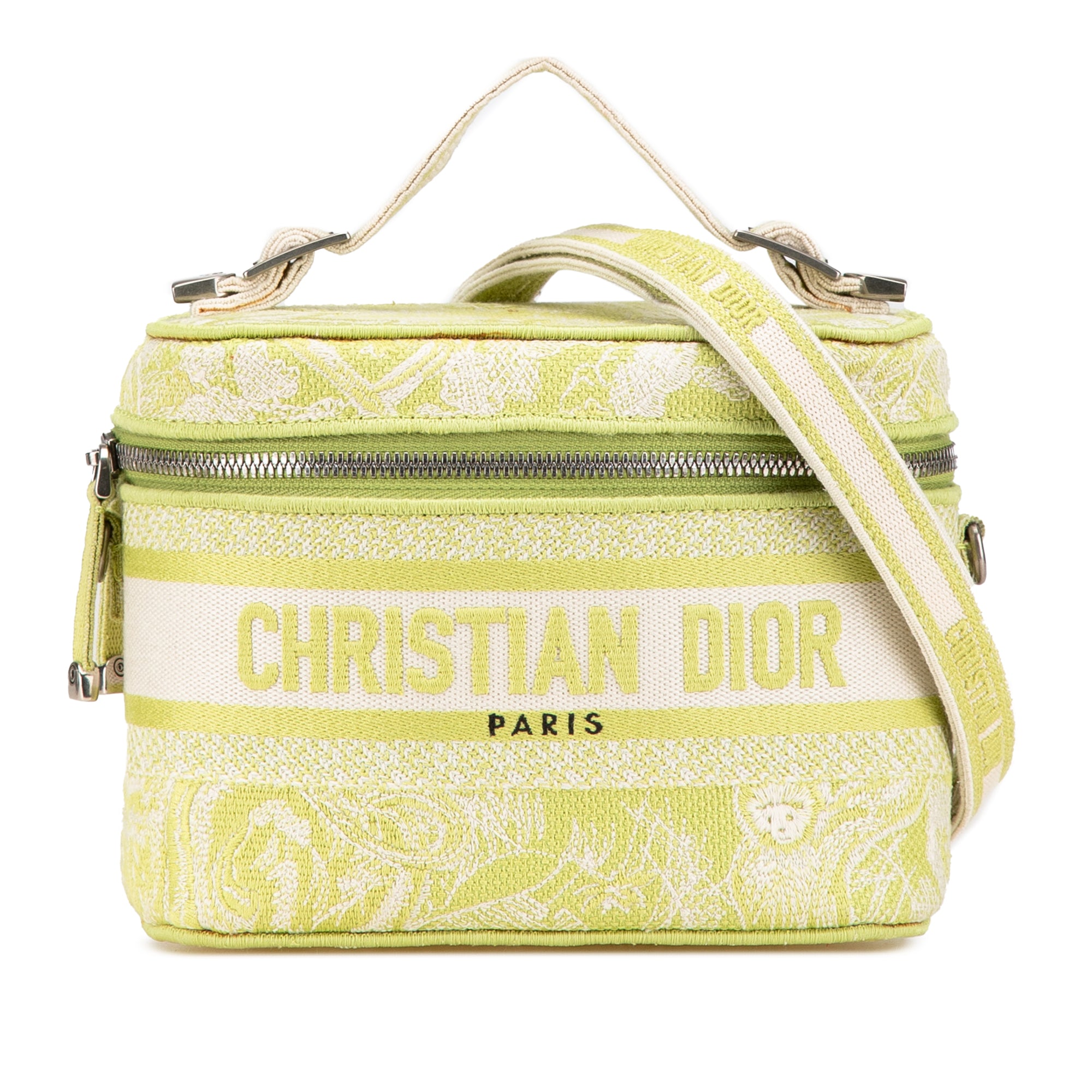 Dior Small Canvas Embroidered Toile De Jouy Diortravel Vanity Case - image 1