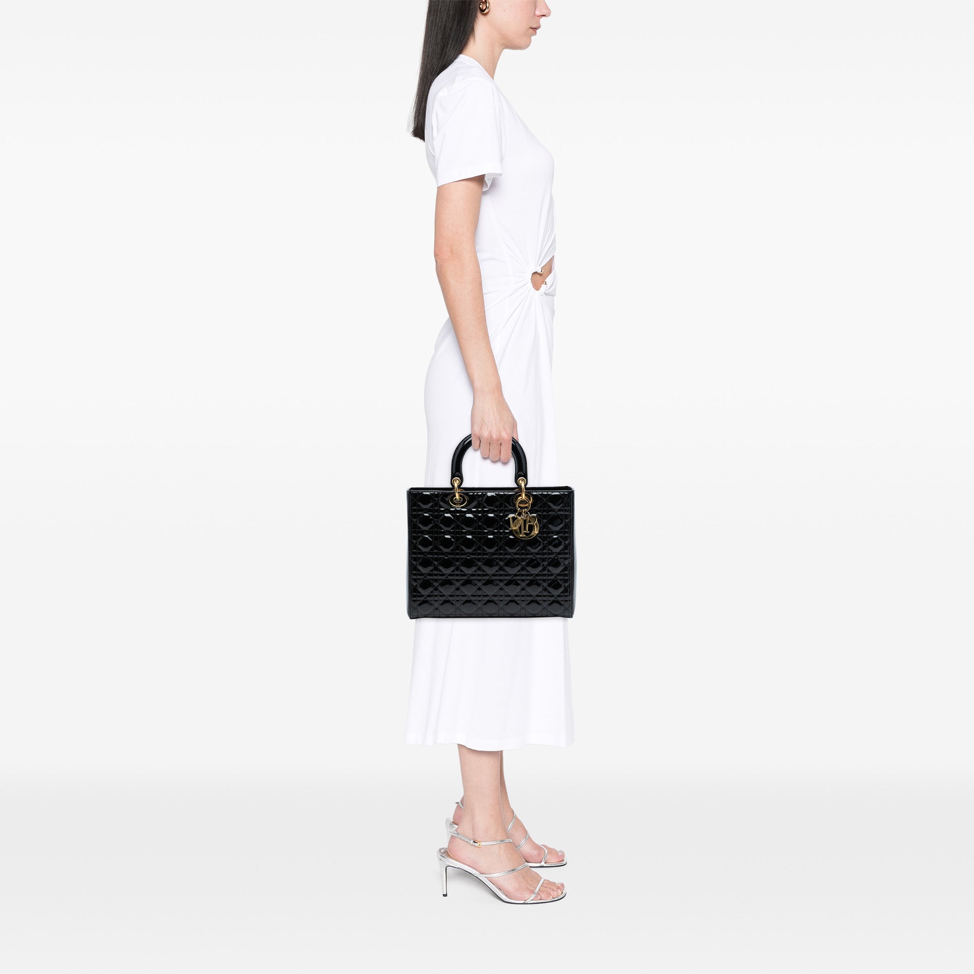Dior Large Patent Cannage Lady Dior - image 7