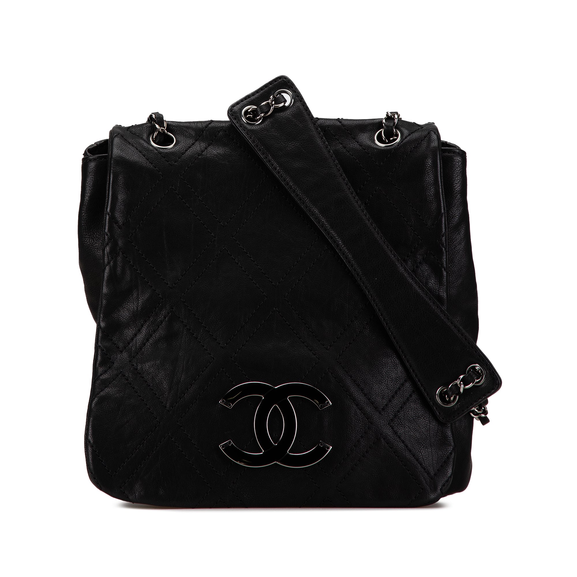 Chanel Quilted Calfskin Double Stitch Crossbody - image 1