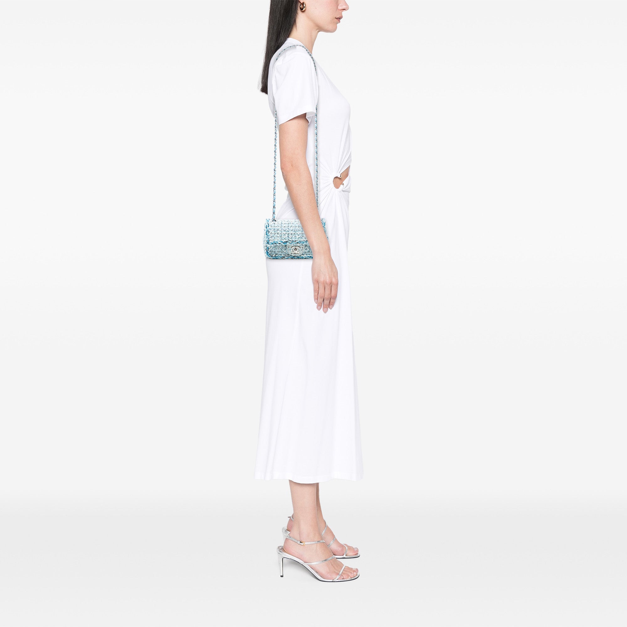 Chanel Mini Rectangular Classic Tweed Braided Single Flap - image 7