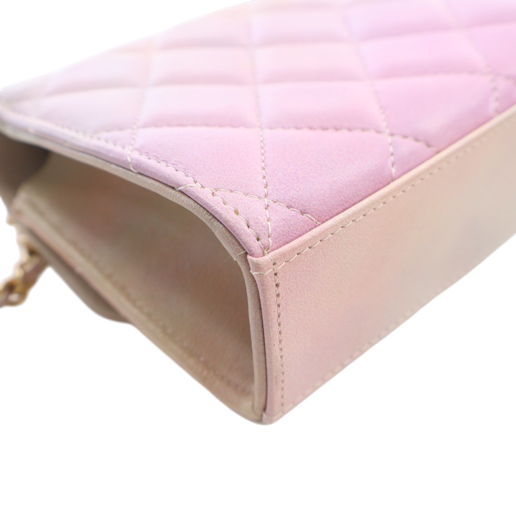 Chanel CC Ombre Lambskin Top Handle Flap Coin Purse with Chain - image 11