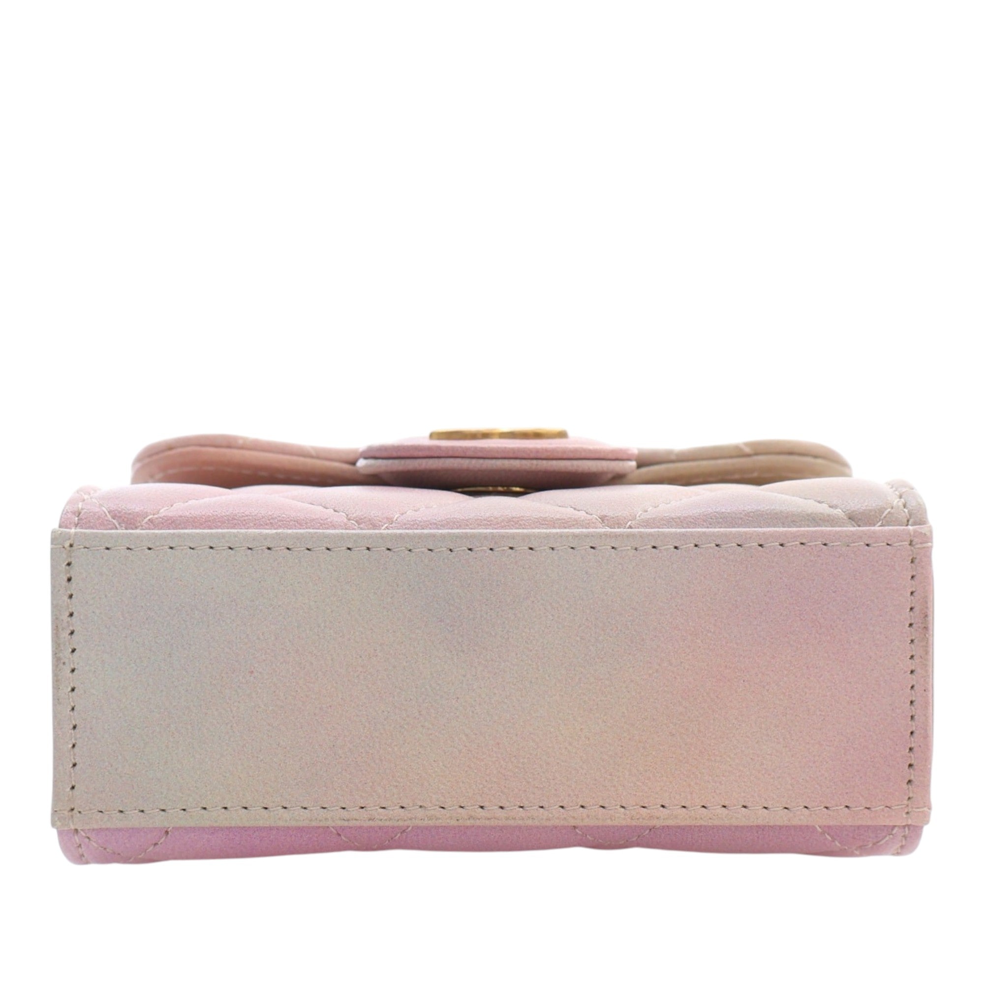 Chanel CC Ombre Lambskin Top Handle Flap Coin Purse with Chain - image 5