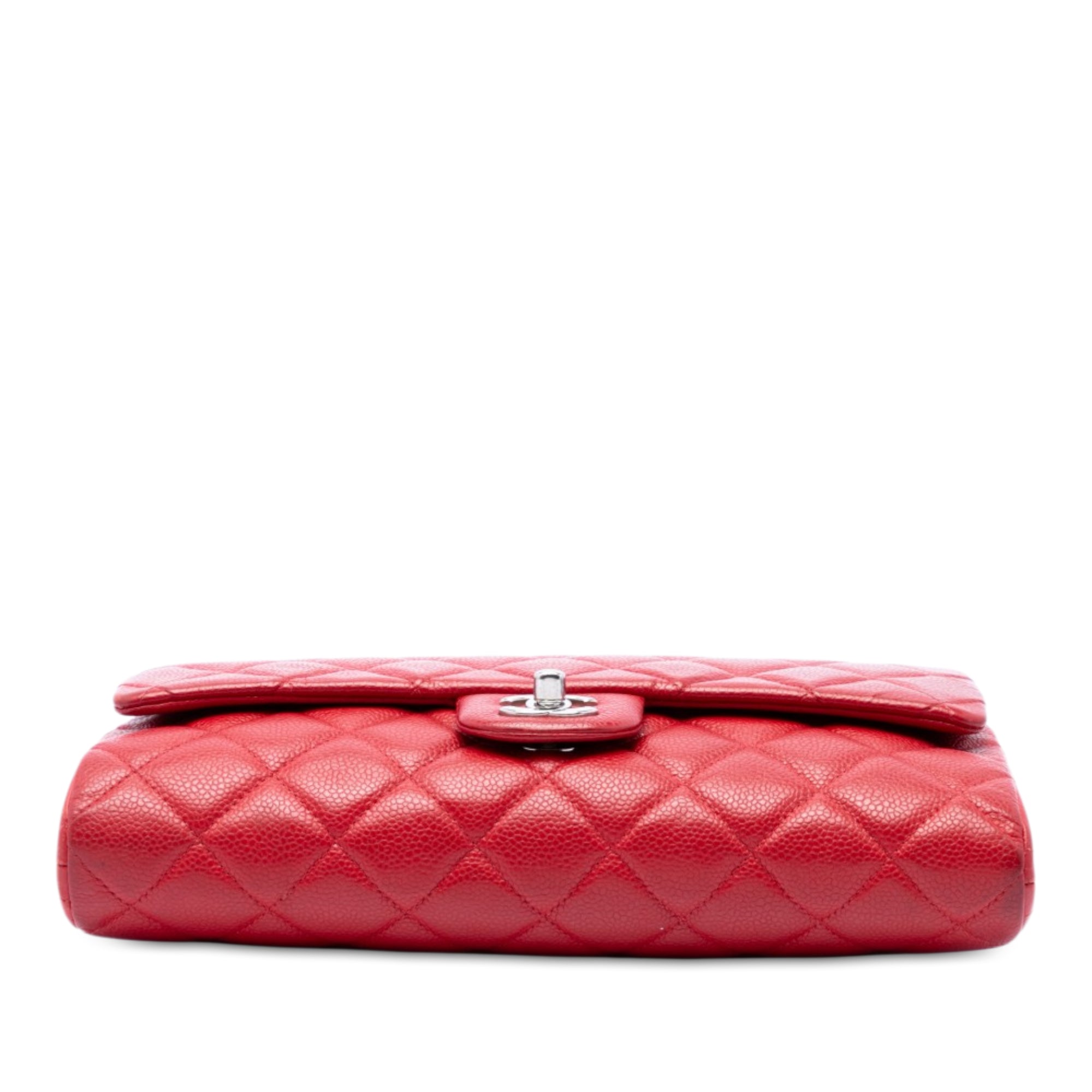Chanel CC Quilted Caviar Flap Clutch with Chain - image 3