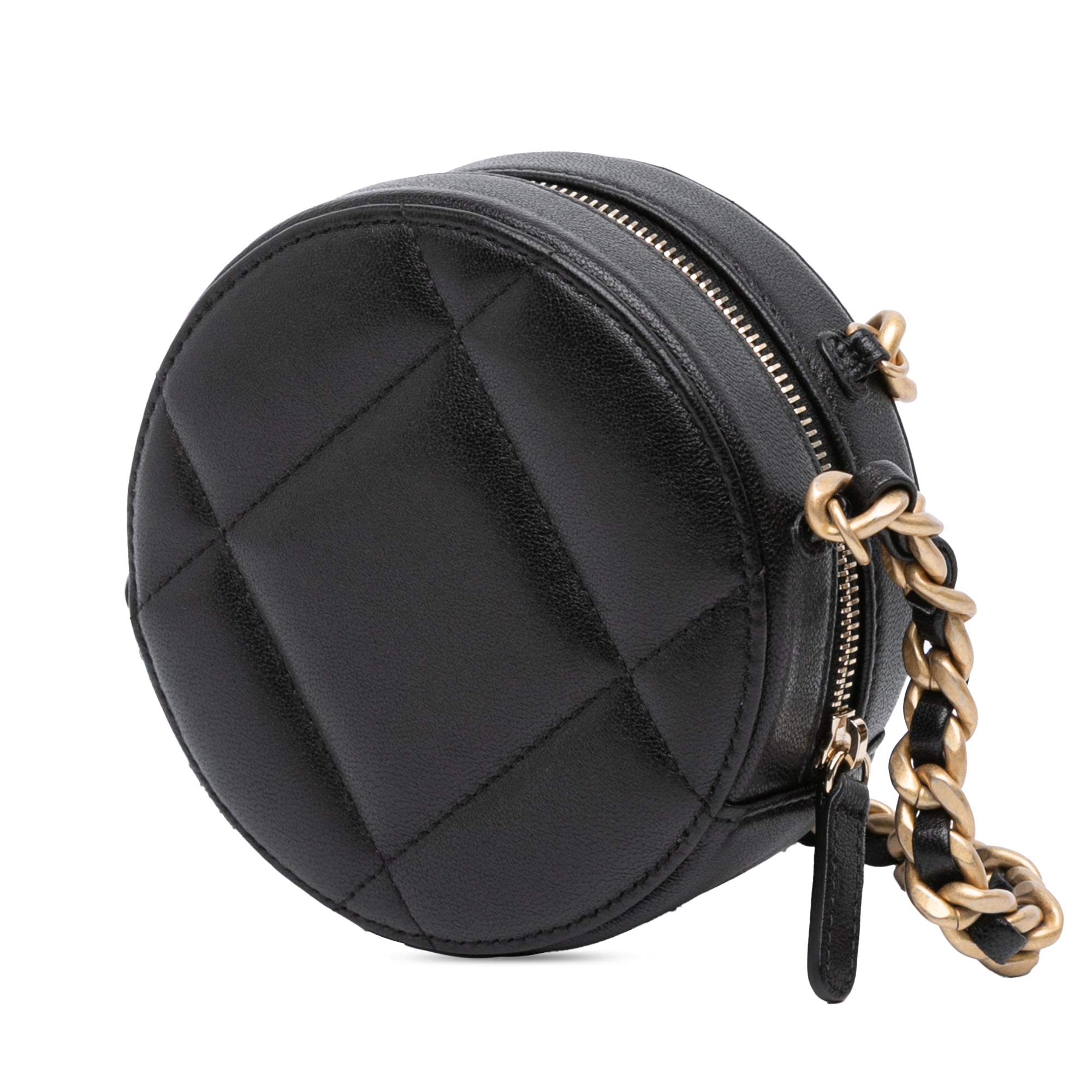 Chanel Lambskin 19 Round Clutch with Chain - image 2