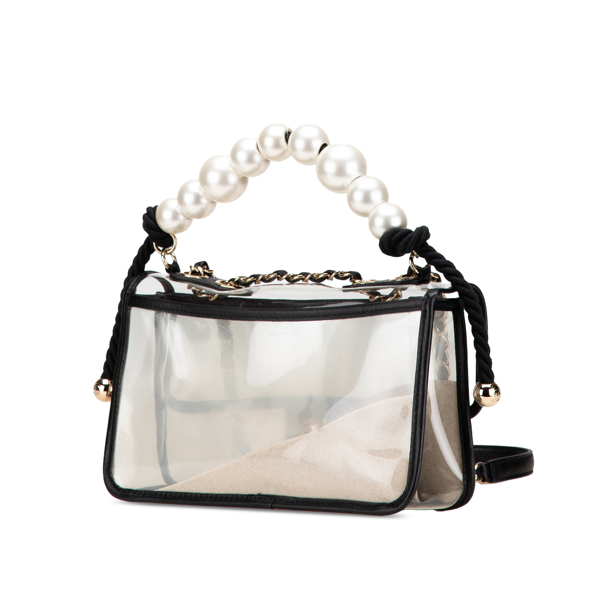 Chanel Medium PVC and Lambskin Sand By The Sea Flap with Pearl Strap - image 2