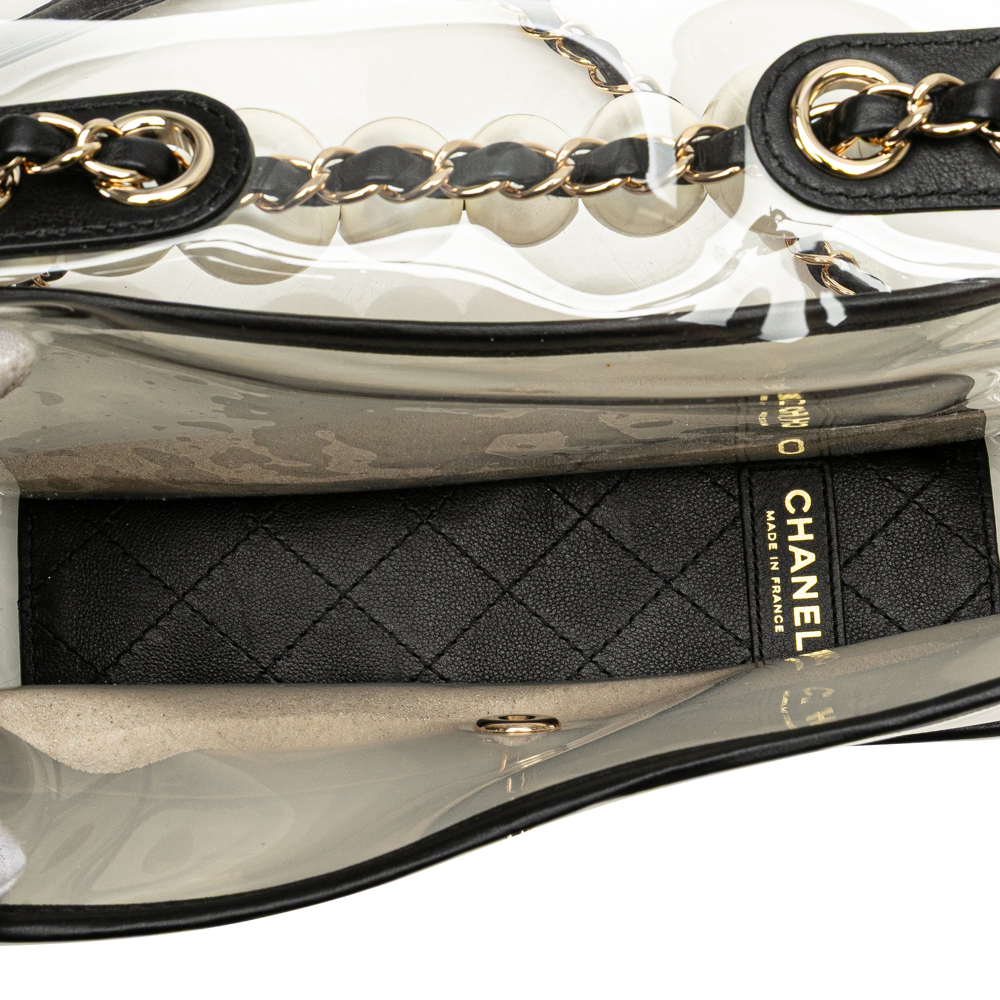 Chanel Medium PVC and Lambskin Sand By The Sea Flap with Pearl Strap - image 4
