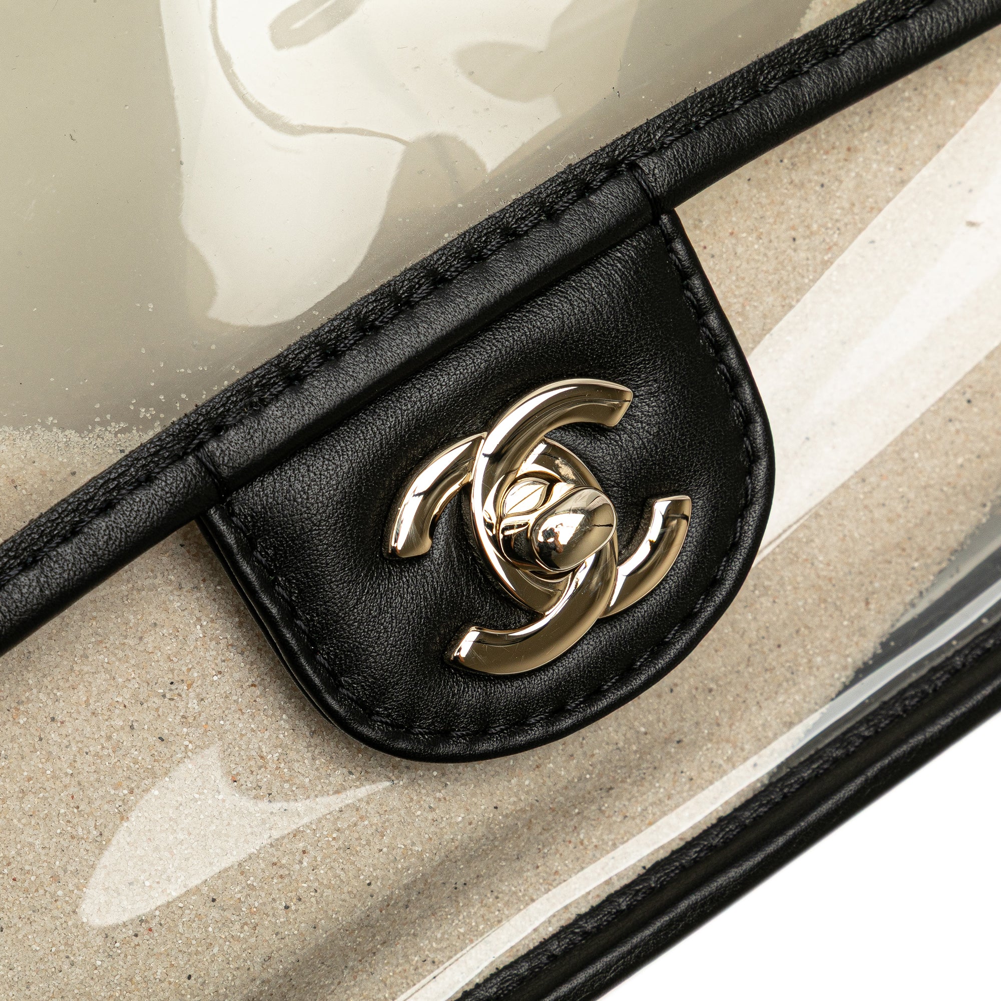 Chanel Medium PVC and Lambskin Sand By The Sea Flap with Pearl Strap - image 7
