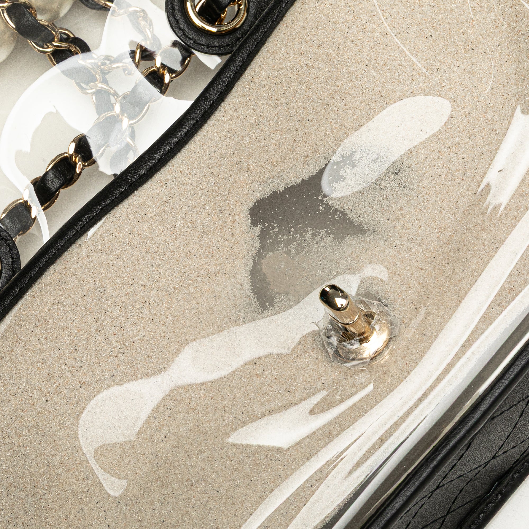Chanel Medium PVC and Lambskin Sand By The Sea Flap with Pearl Strap - image 9