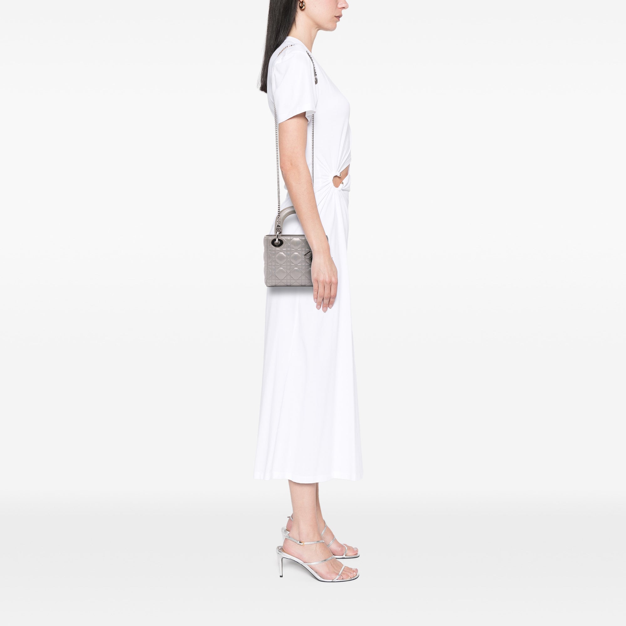 Dior Mini Iridescent Lambskin Cannage Lady Dior - image 10