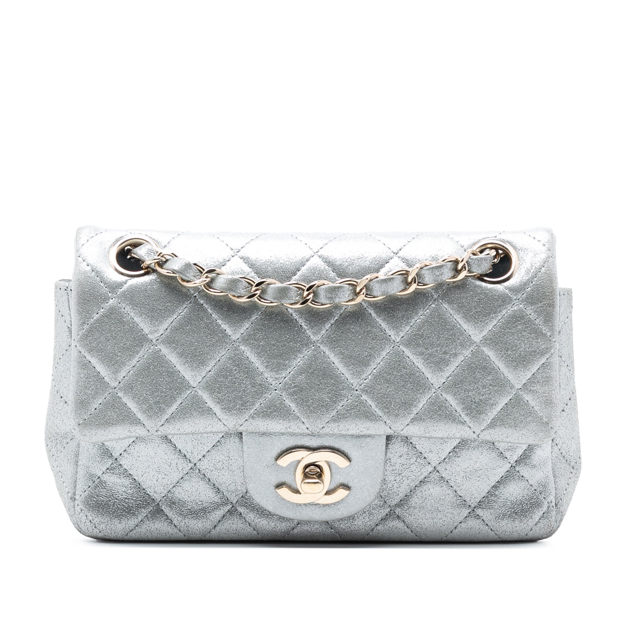 Chanel Mini Rectangular Classic Iridescent Calfskin Single Flap - image 1