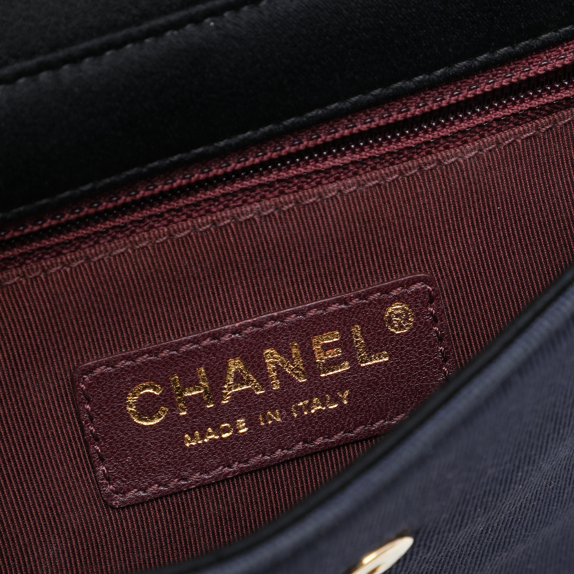 Chanel Small Bicolor Quilted Grosgrain Satin Small Mademoiselle Double Flap - image 6