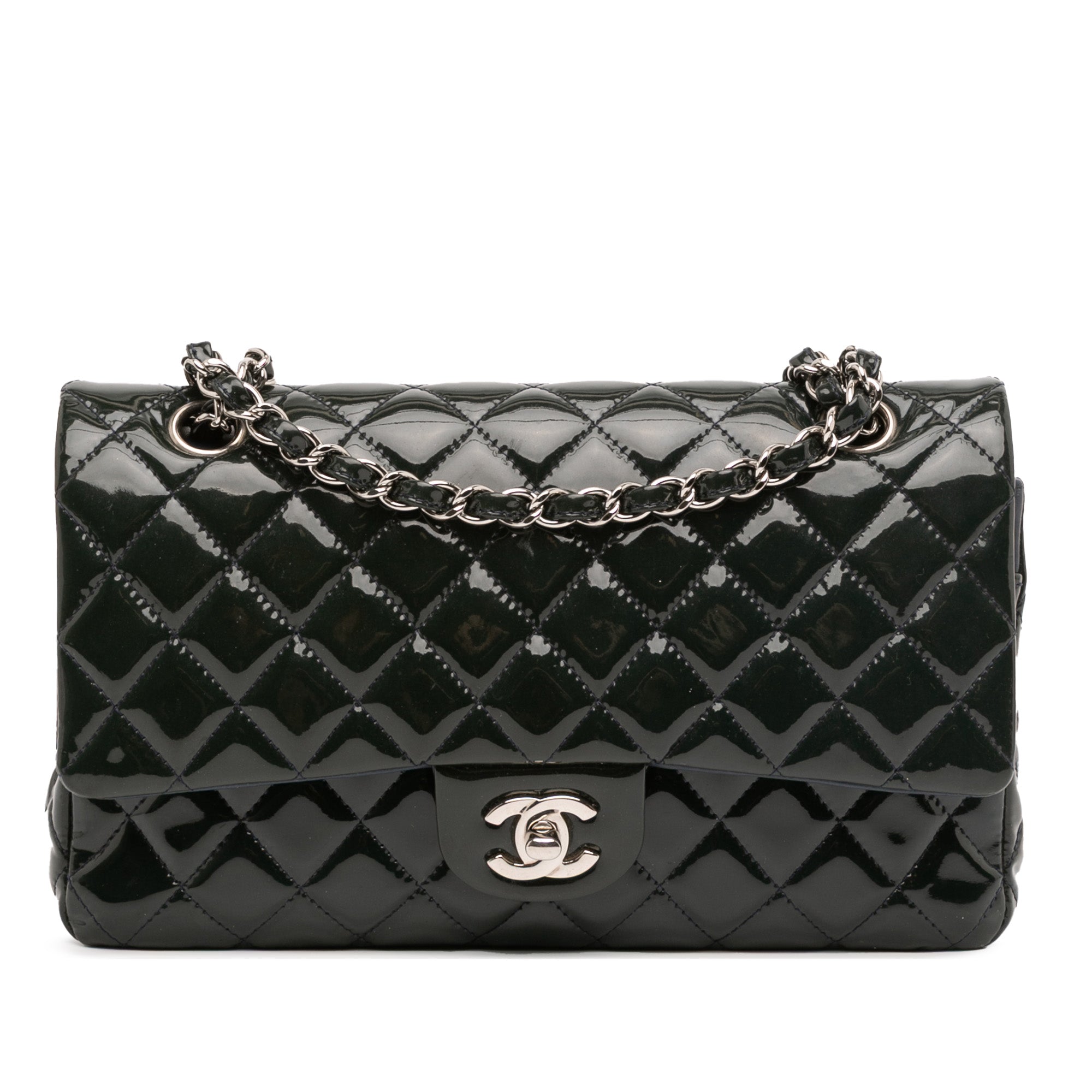 Chanel Medium Classic Patent Double Fla - image 1
