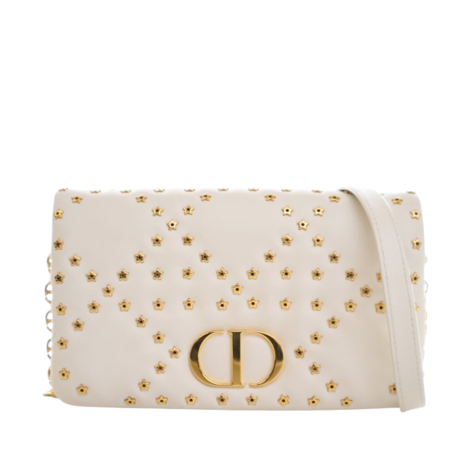 Dior Mini Lambskin Macrocannage Lucky Star Studded Caro Crossbody - image 1