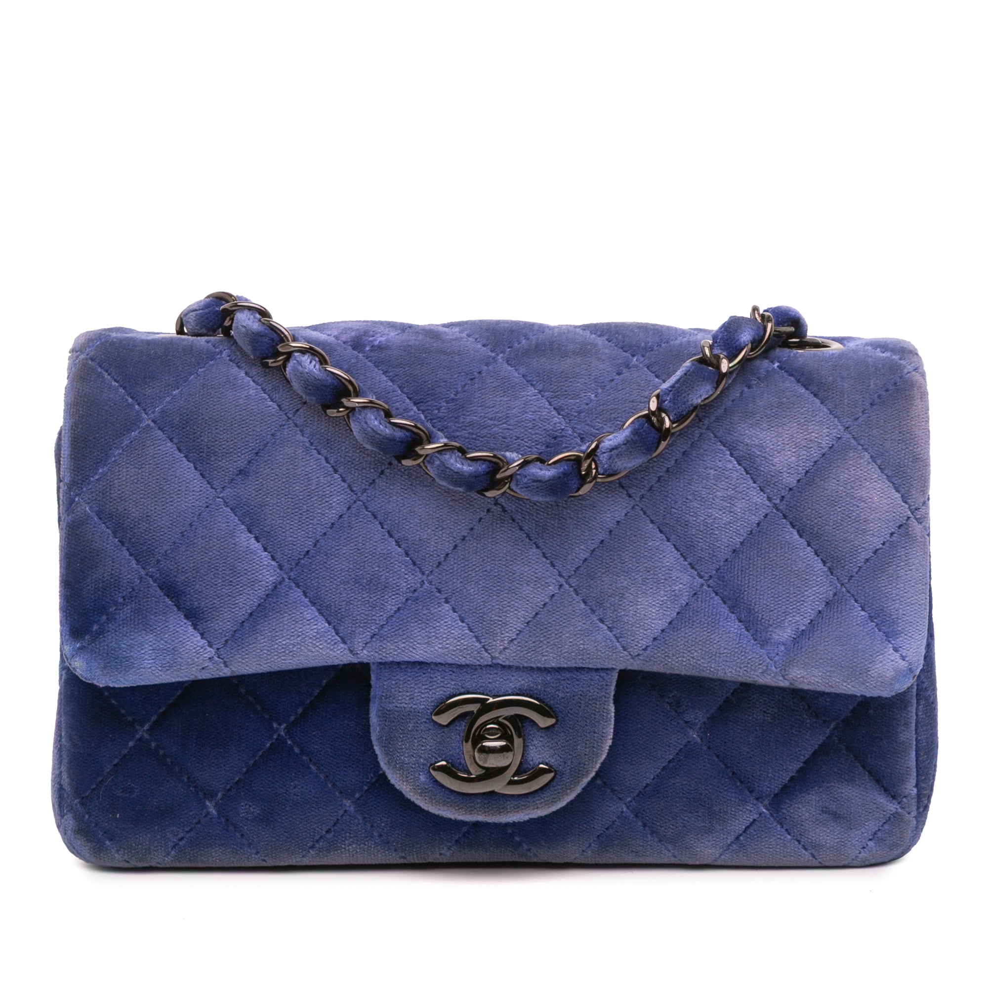 Chanel Mini Rectangular Classic Velvet Single Flap - image 1