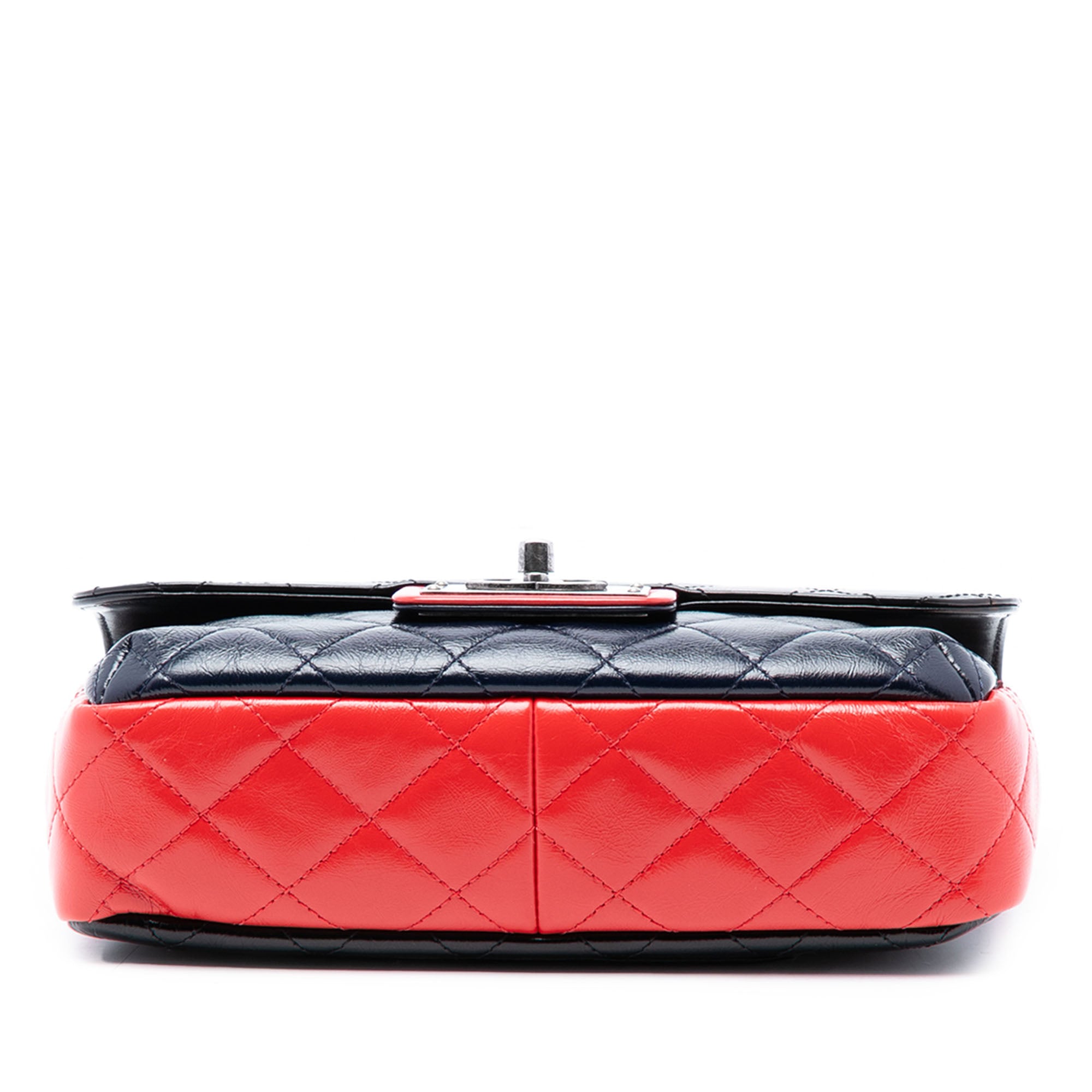 Chanel Medium Tricolor Quilted Glazed Calfskin CC Plate Flap - image 3