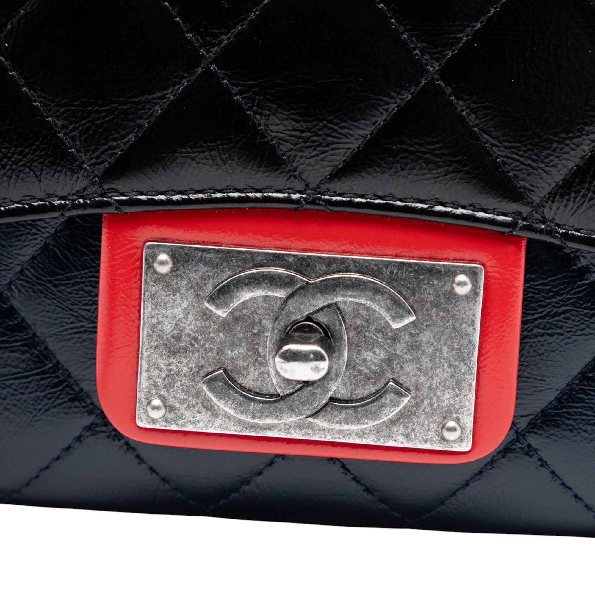 Chanel Medium Tricolor Quilted Glazed Calfskin CC Plate Flap - image 5