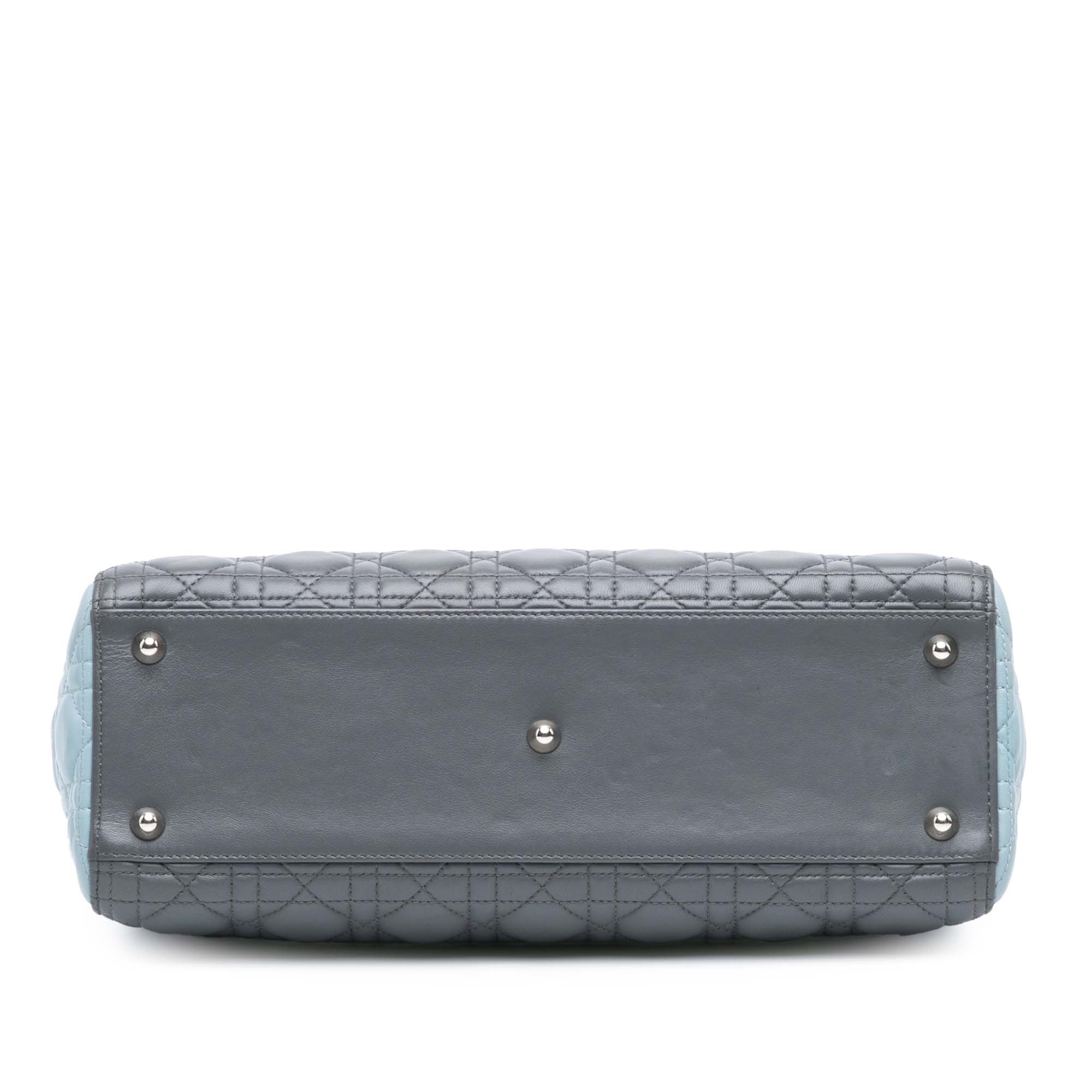 Dior Large Bicolor Lambskin Cannage Lady Dior - image 3