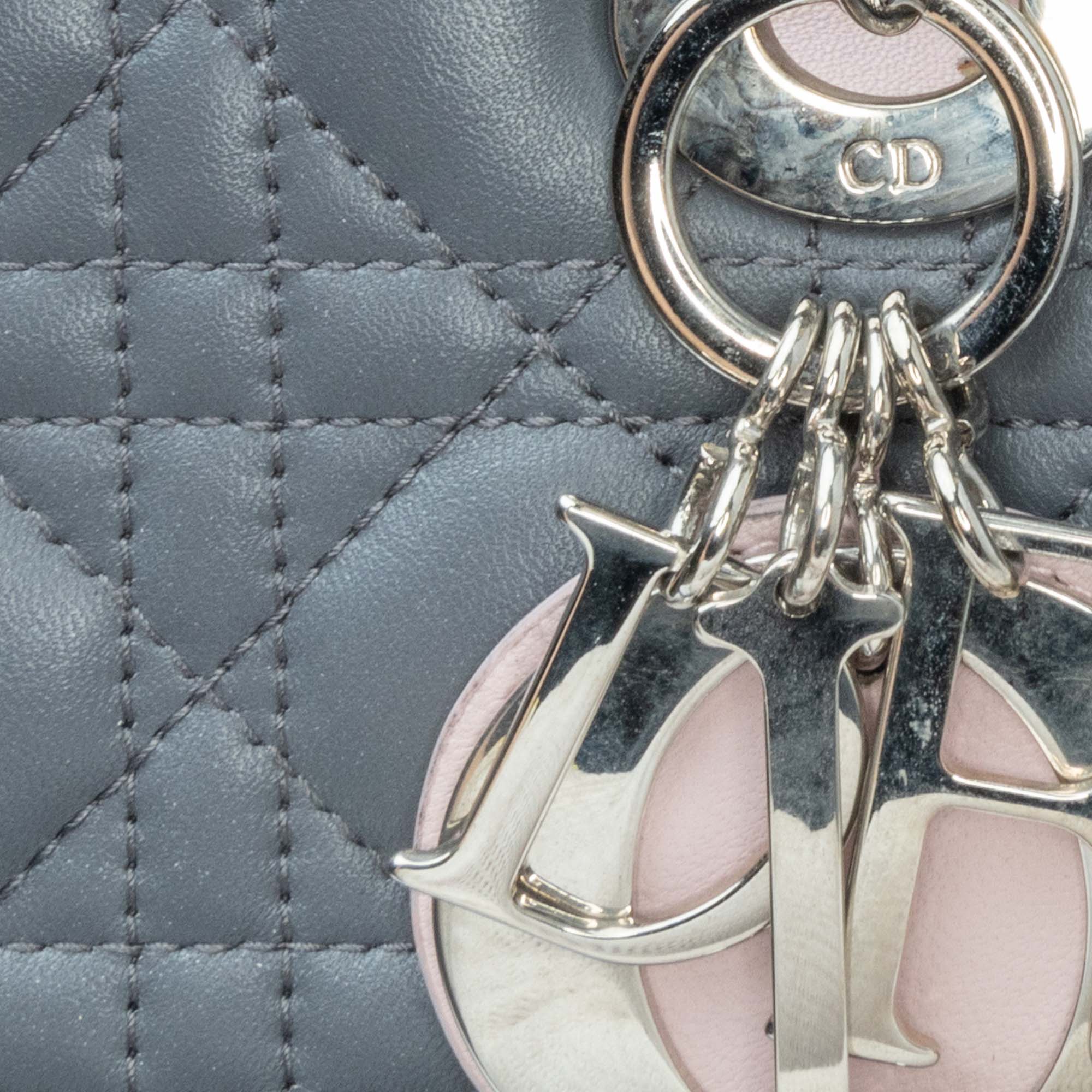 Dior Large Bicolor Lambskin Cannage Lady Dior - image 7