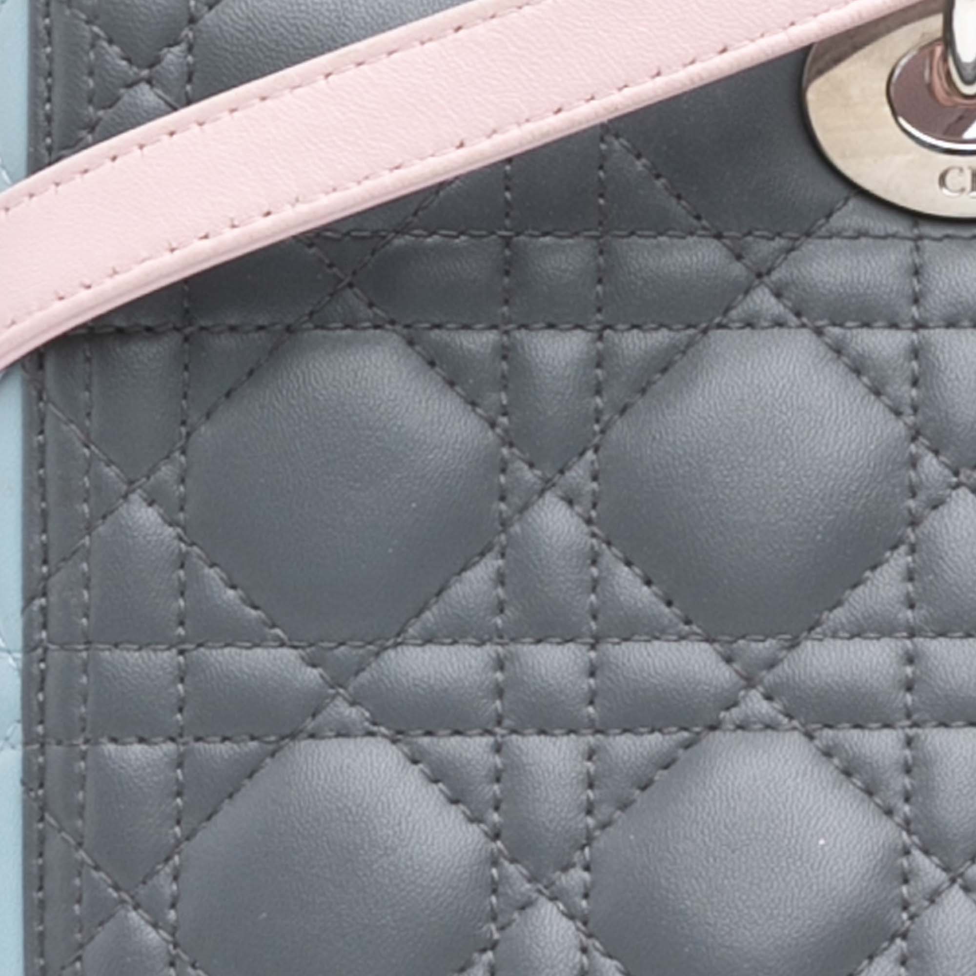 Dior Large Bicolor Lambskin Cannage Lady Dior - image 8