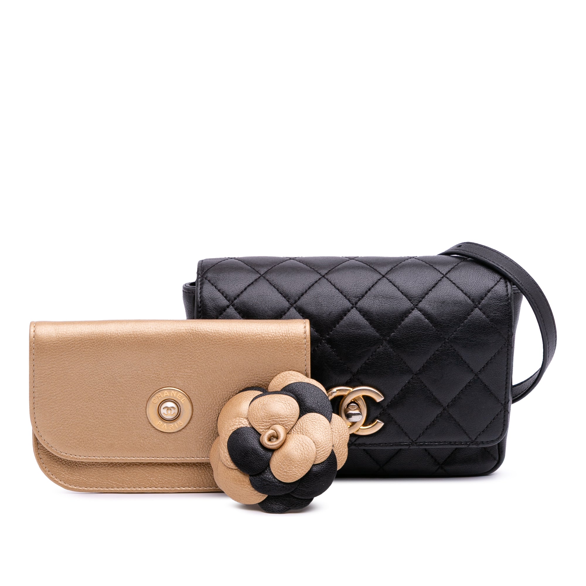Chanel Small Quilted Lambskin Private Affair Camellia Flap - image 13