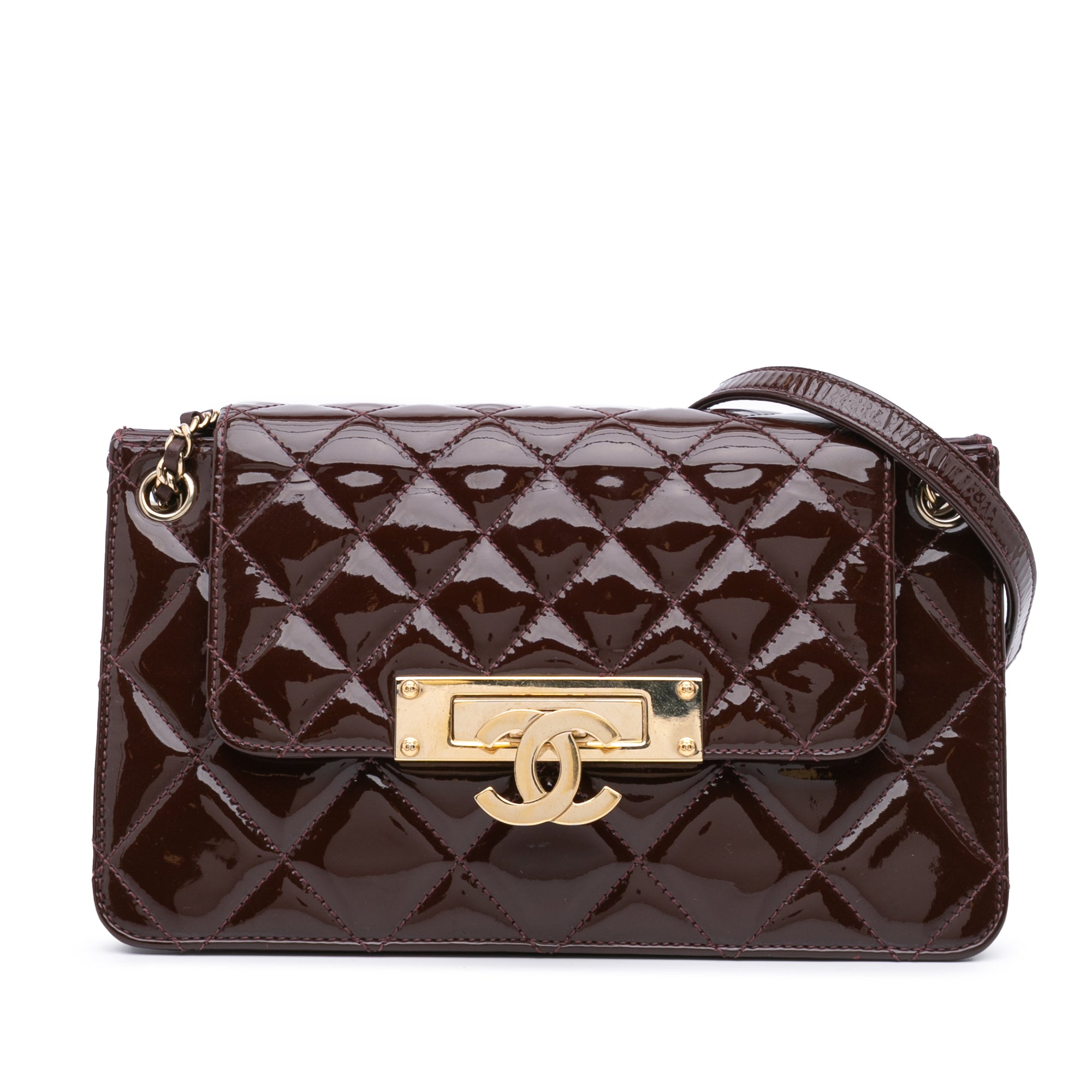 Chanel Quilted Patent Golden Class Accordion Flap - image 1