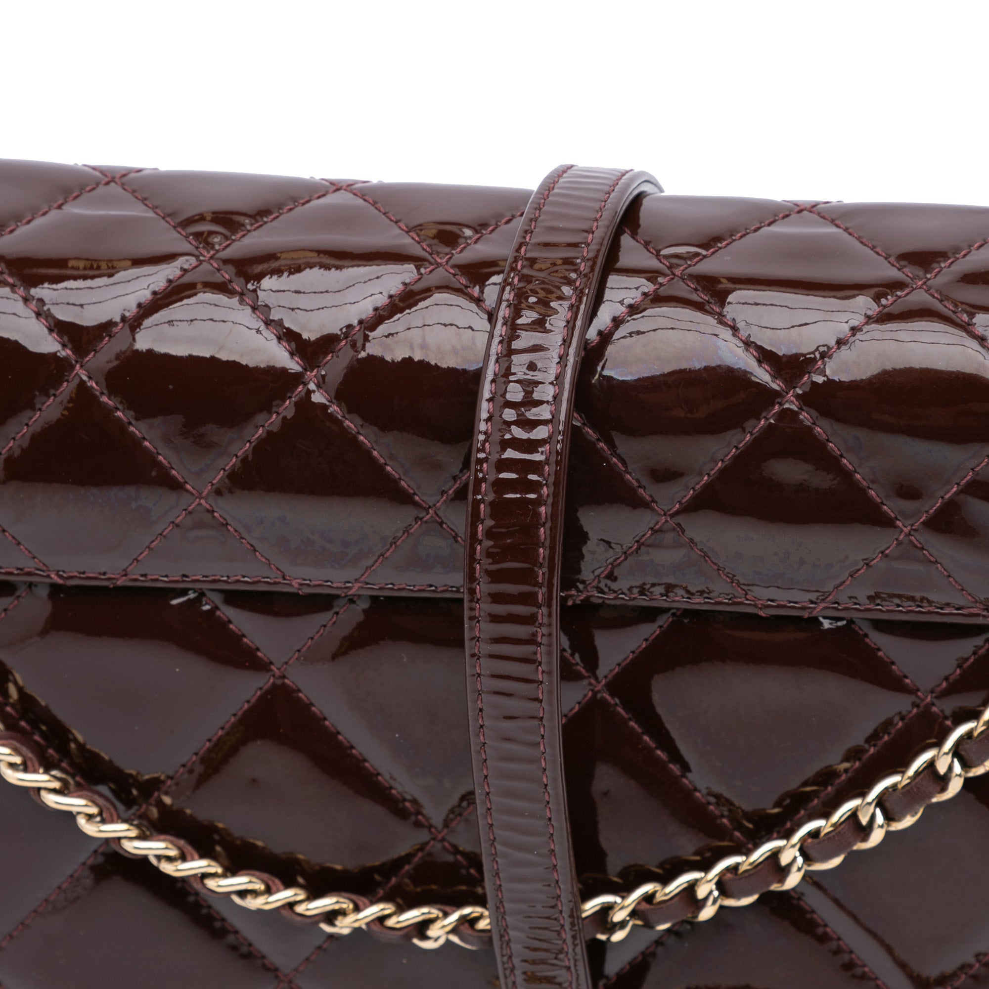 Chanel Quilted Patent Golden Class Accordion Flap - image 12
