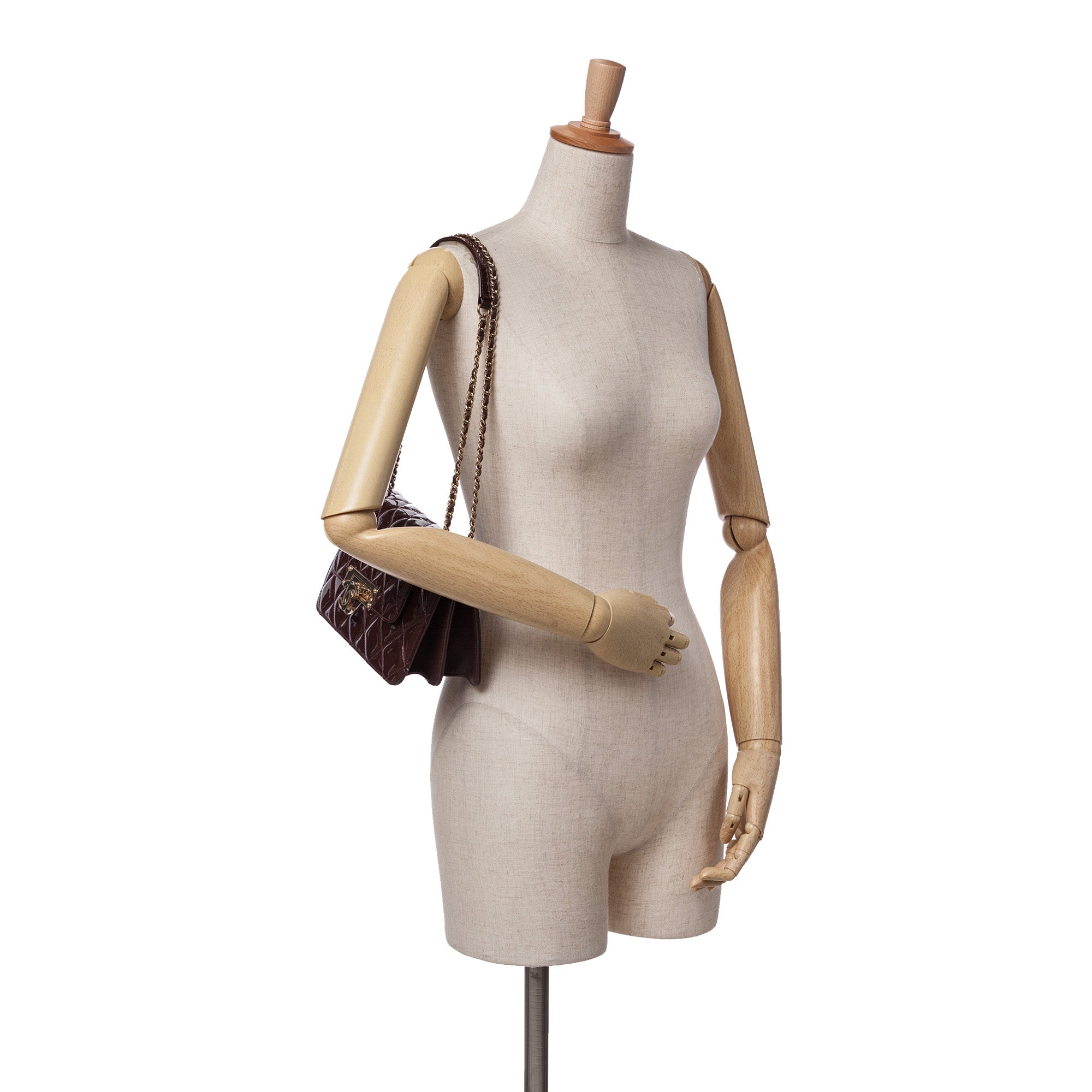 Chanel Quilted Patent Golden Class Accordion Flap - image 13