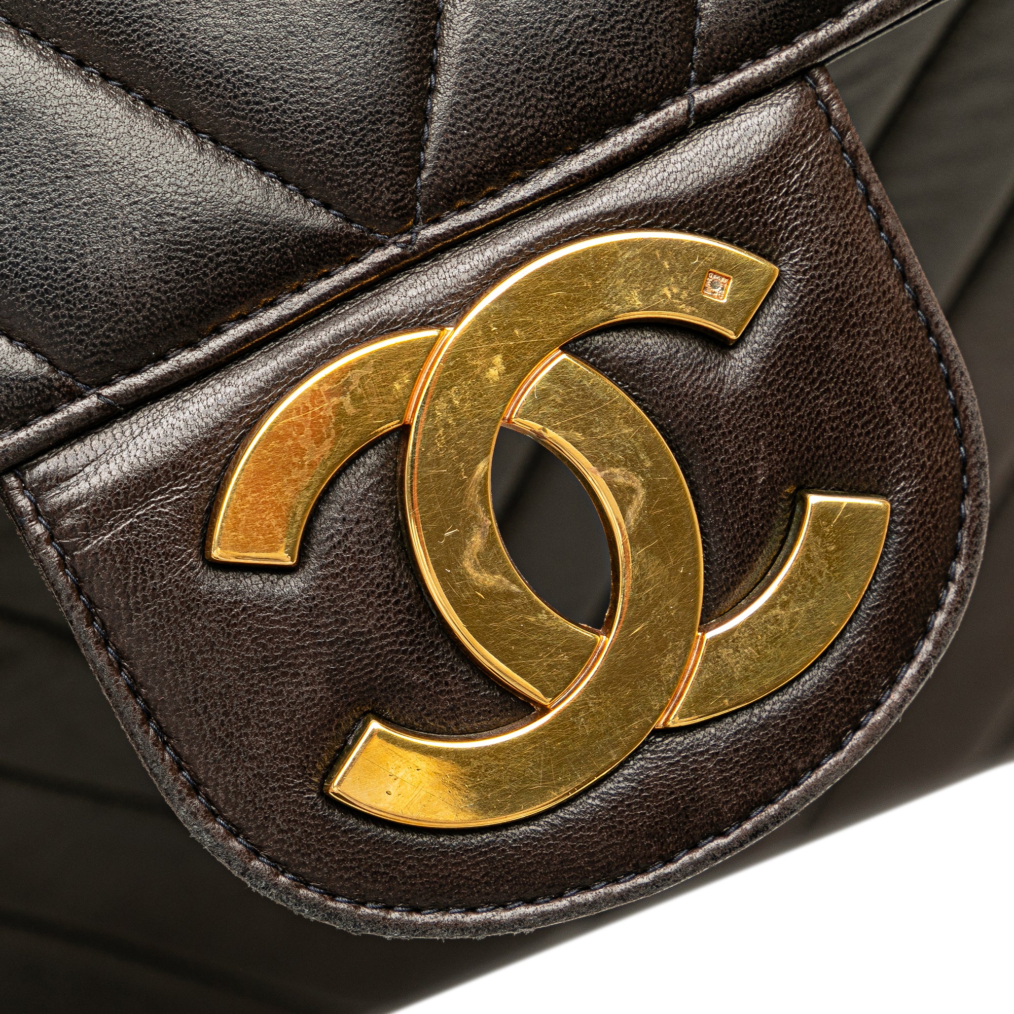 Chanel Maxi XL Chevron Lambskin Single Flap - image 8