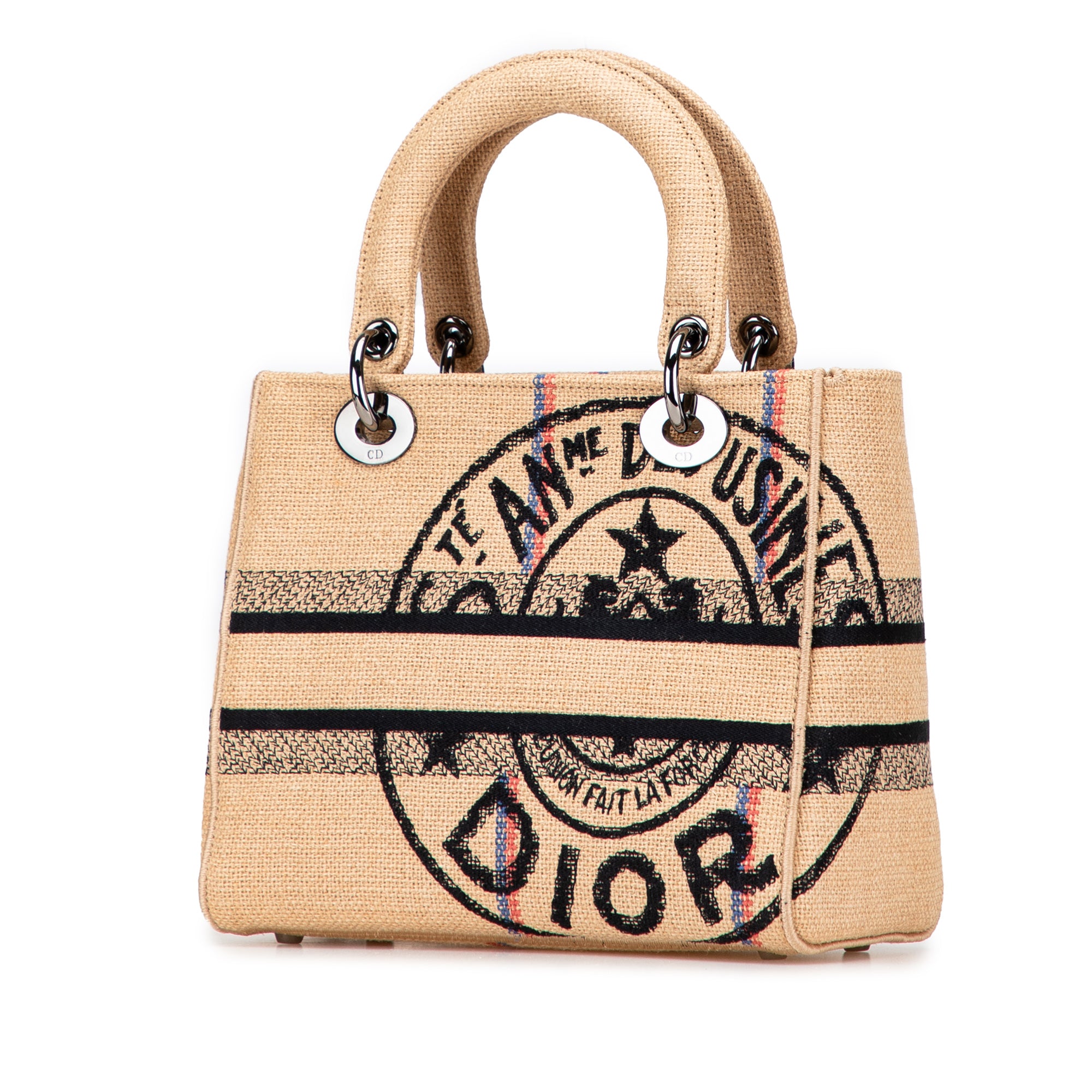 Dior Medium Jute Embroidered Lady D Lite - image 2