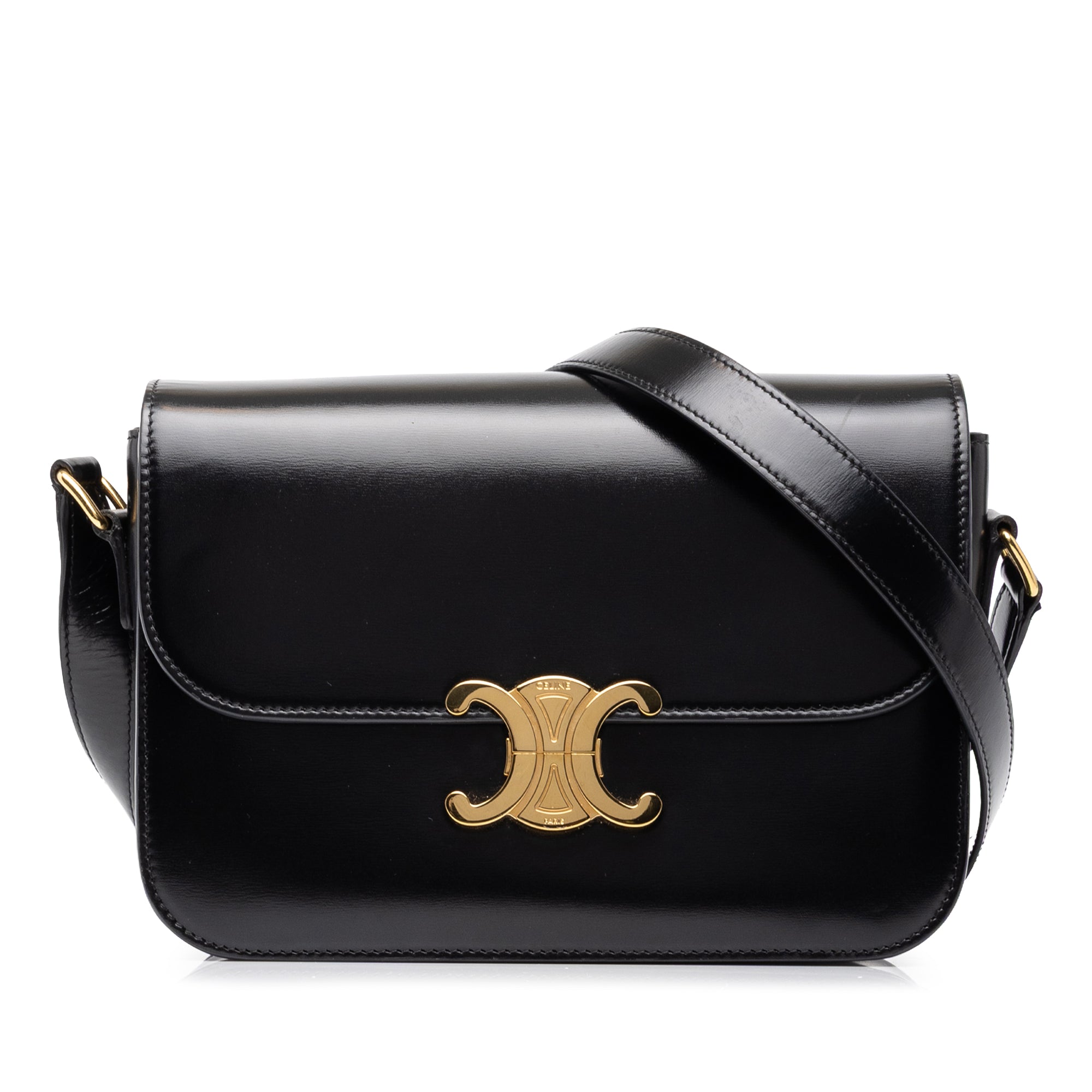 Celine Classique Shiny Calfskin Triomphe Crossbody - image 1