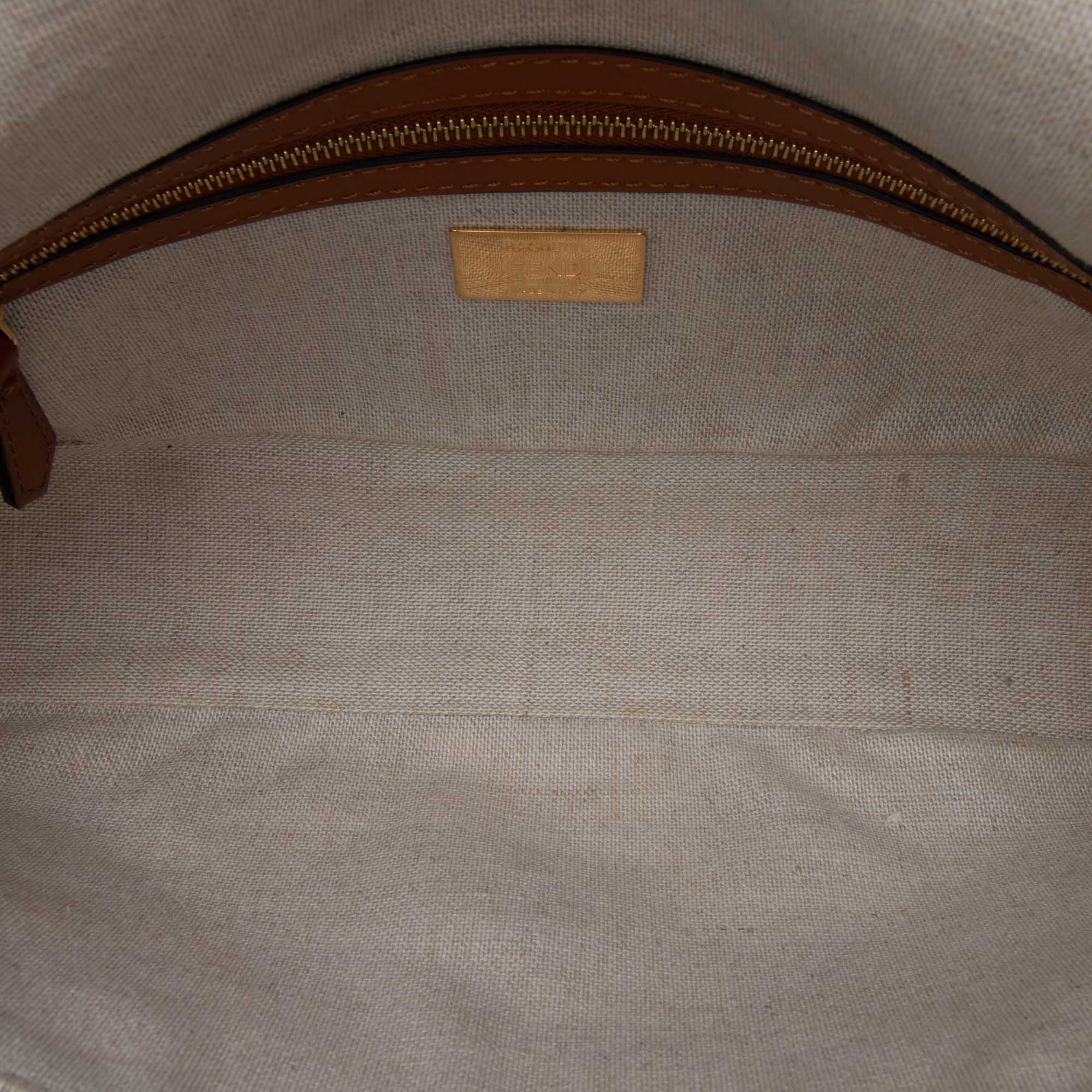 Fendi Zucca Embroidered Canvas Baguette Satchel - image 4