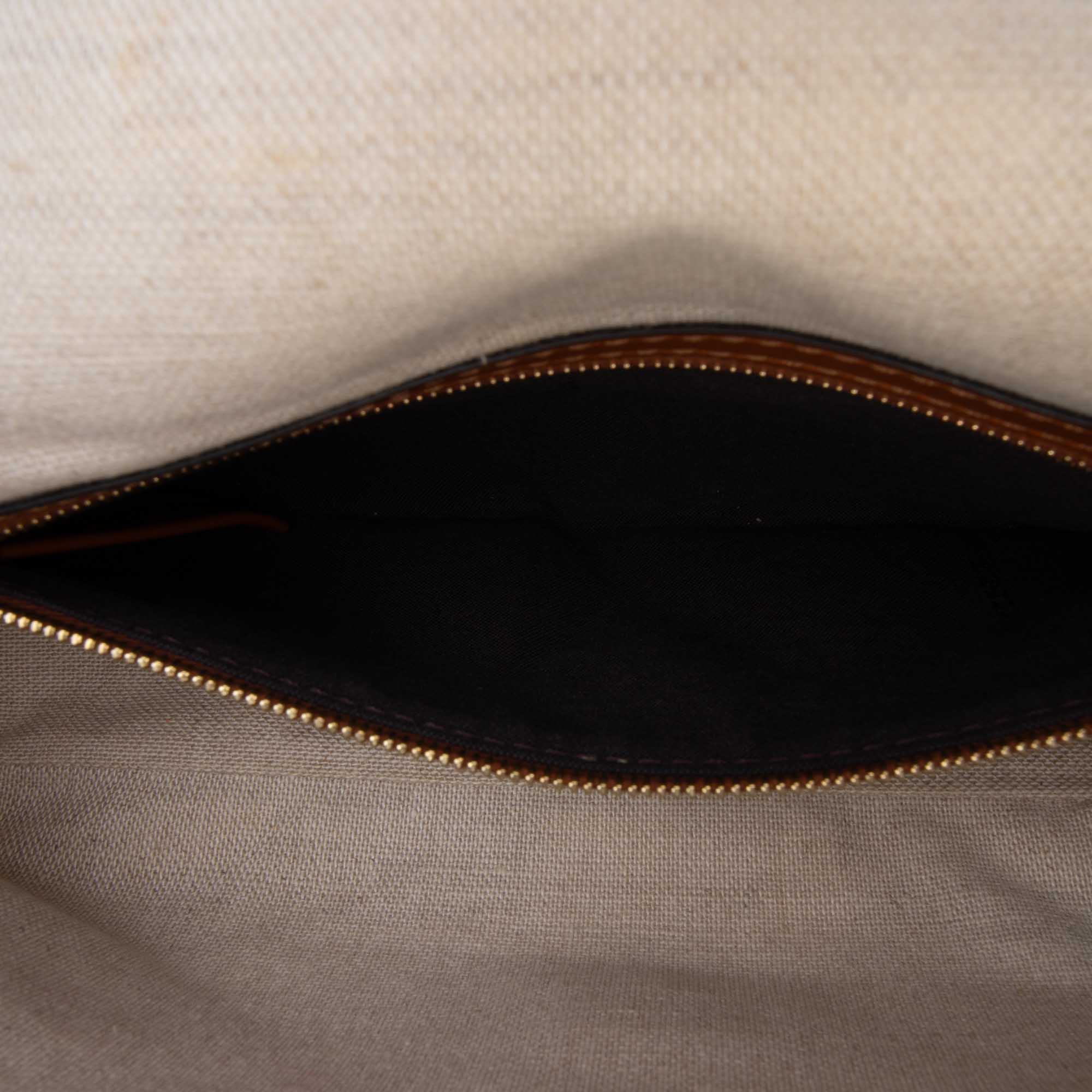 Fendi Zucca Embroidered Canvas Baguette Satchel - image 5
