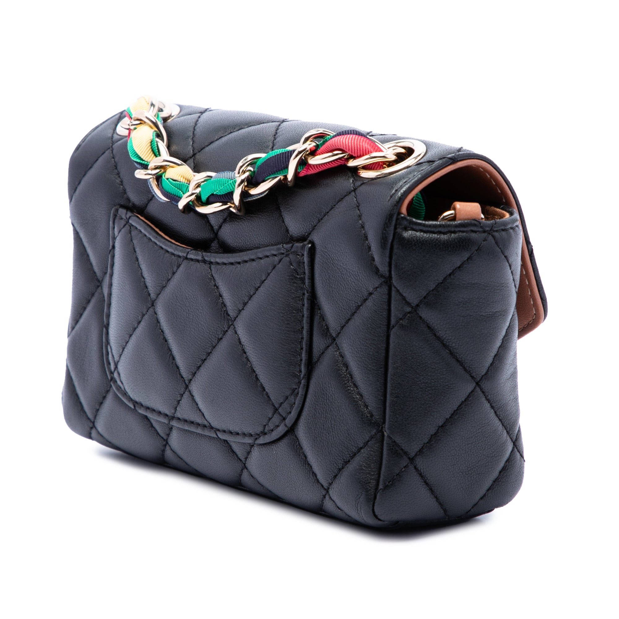 Chanel Mini Quilted Lambskin Cocovado Ribbon Chain Flap - image 2