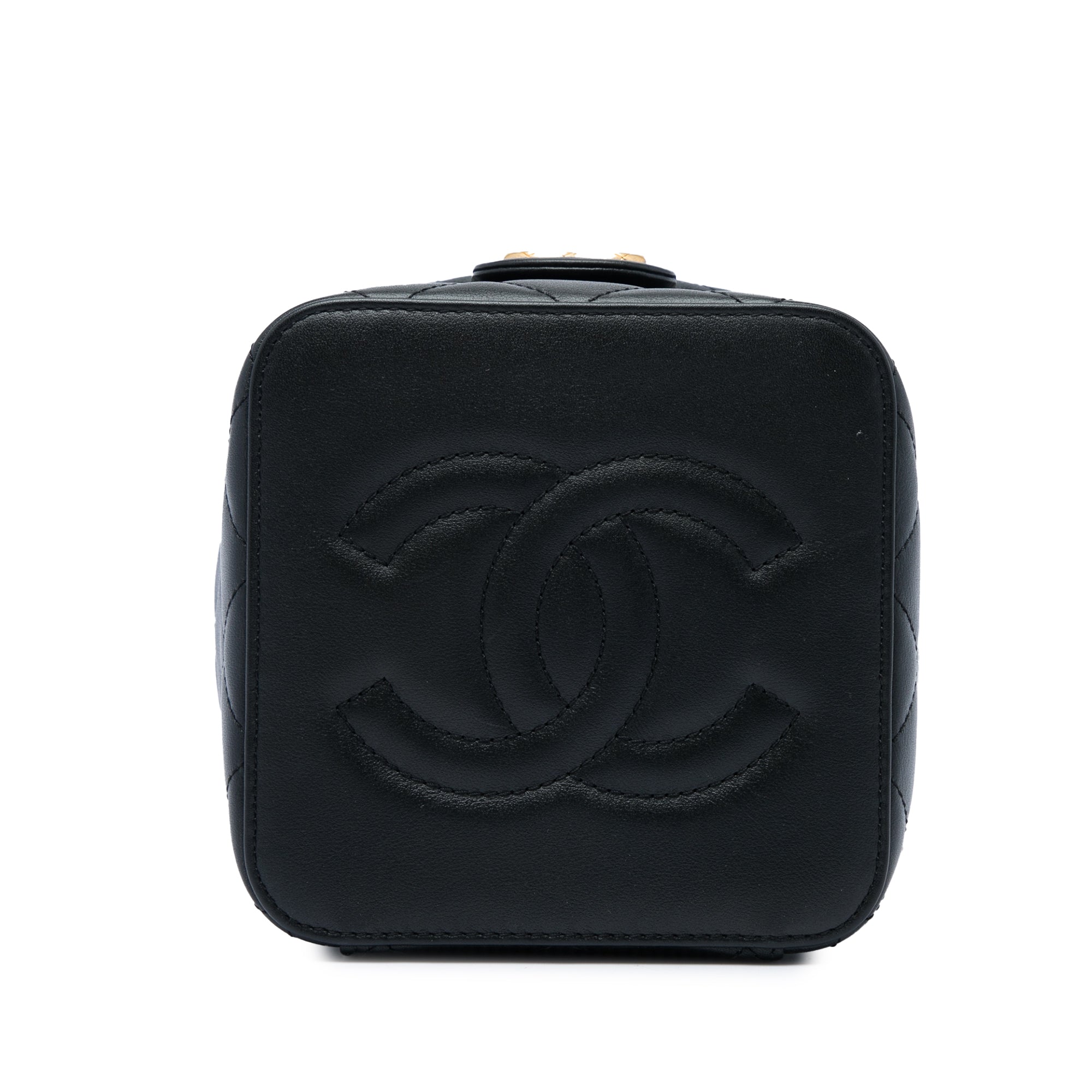 Chanel Small Quilted Calfskin Chain Bar Vanity Case with Chain - image 3