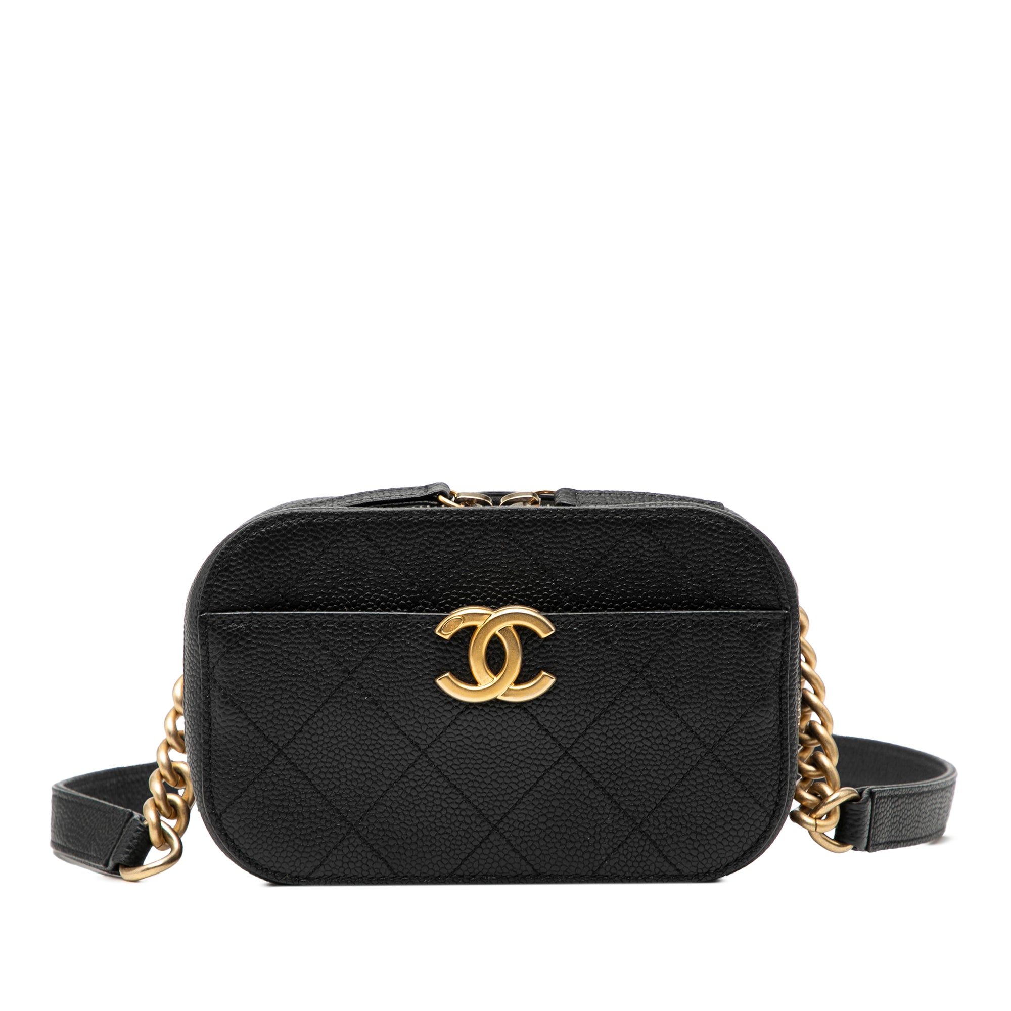 Chanel CC Stitched Caviar Chic Affinity Belt Bag - image 1