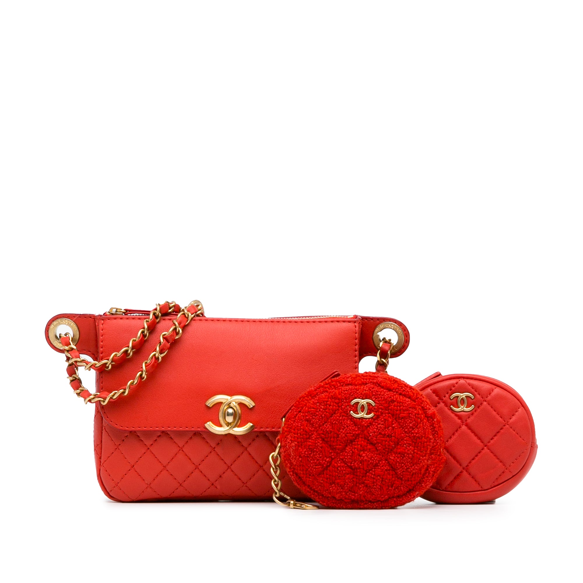 Chanel CC Quilted Calfskin Flap Belt Bag and Coin Purse - image 1