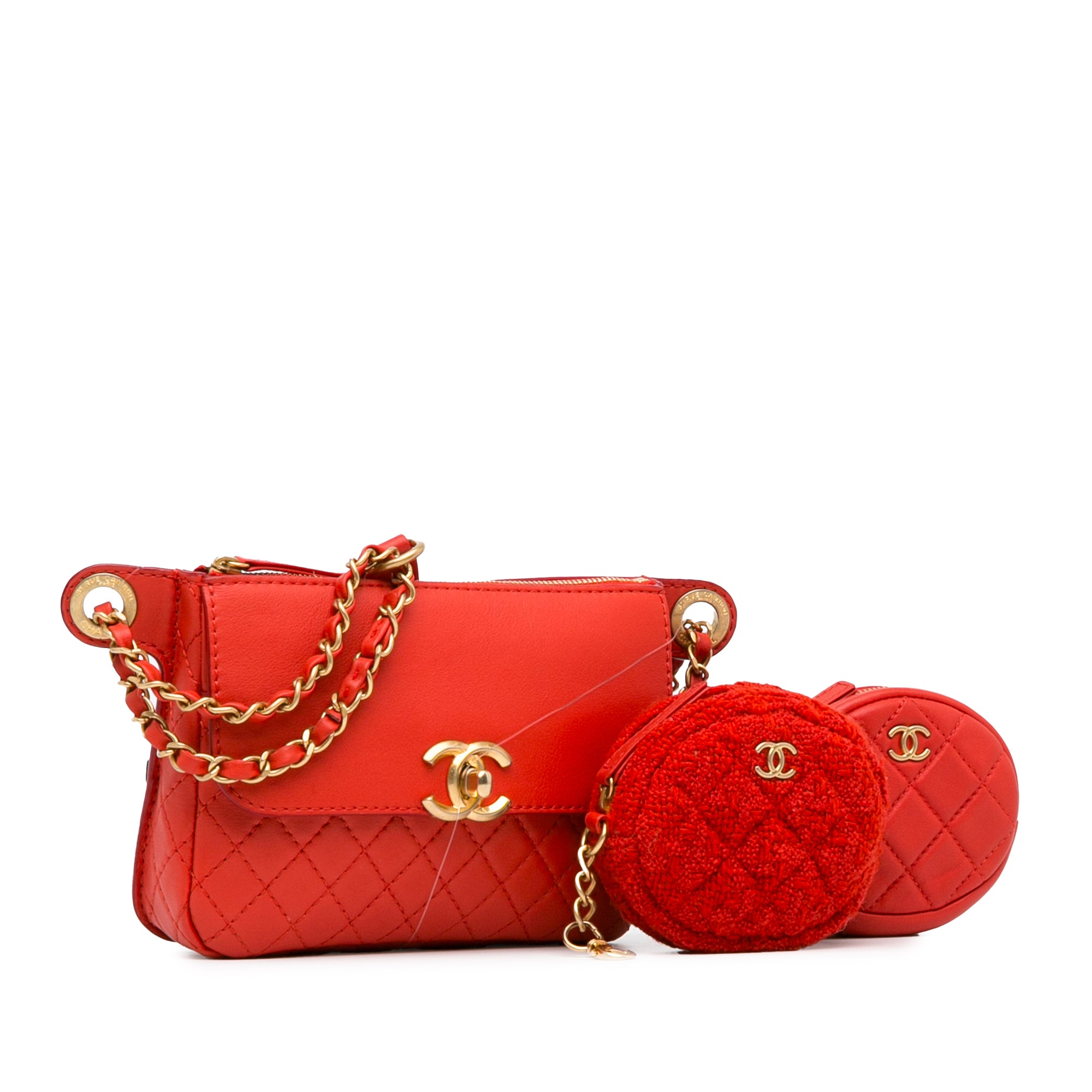 Chanel CC Quilted Calfskin Flap Belt Bag and Coin Purse - image 2