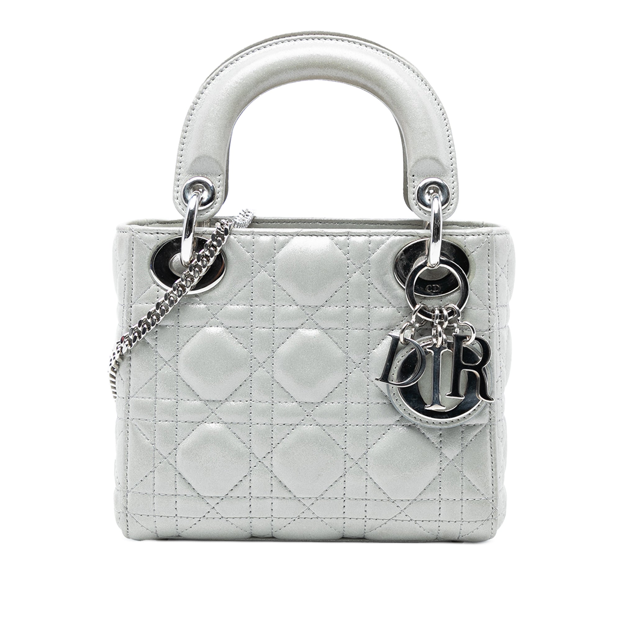 Dior Mini Iridescent Lambskin Cannage Lady Dior - image 1